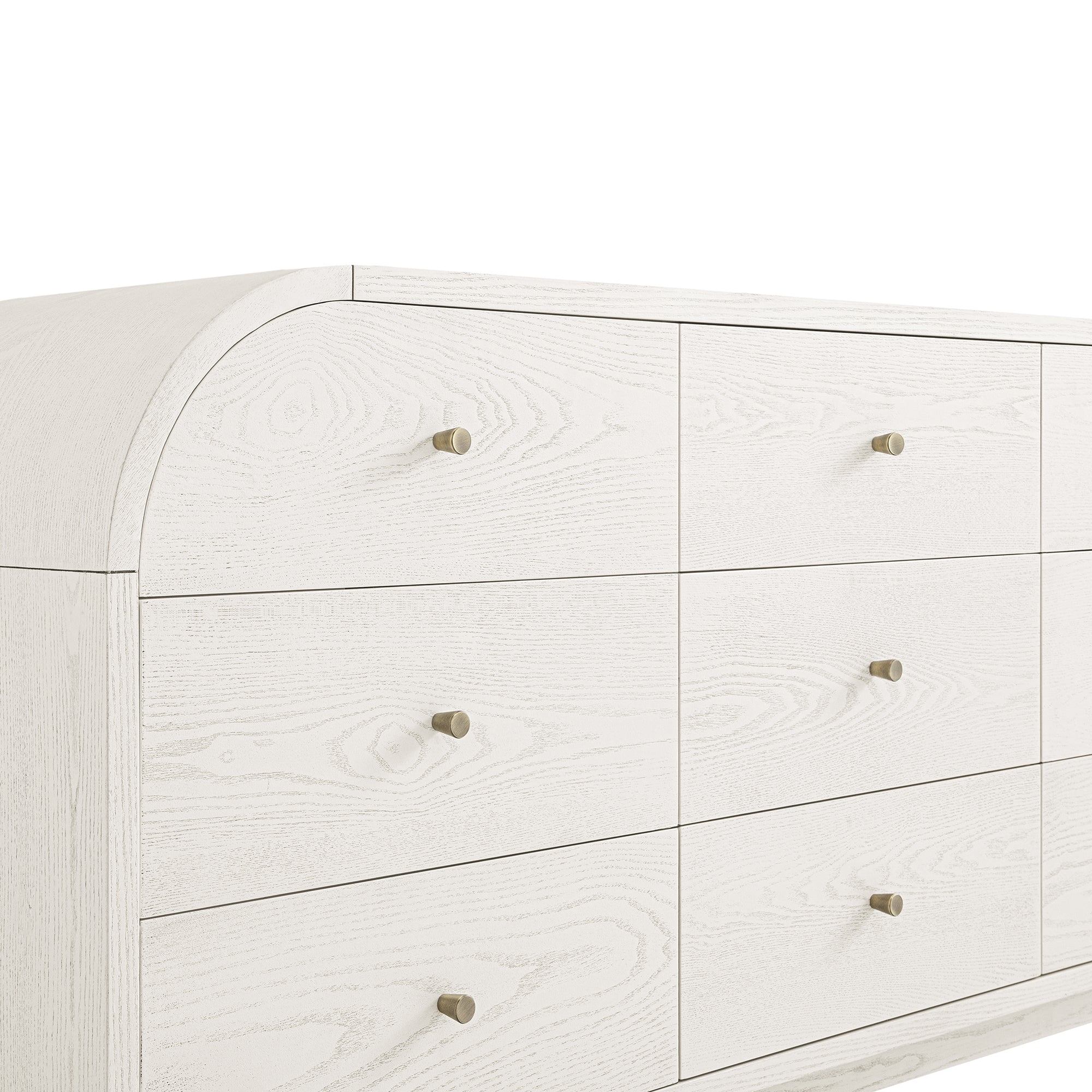 Maude 9 Drawer Dresser, Washed White Ash