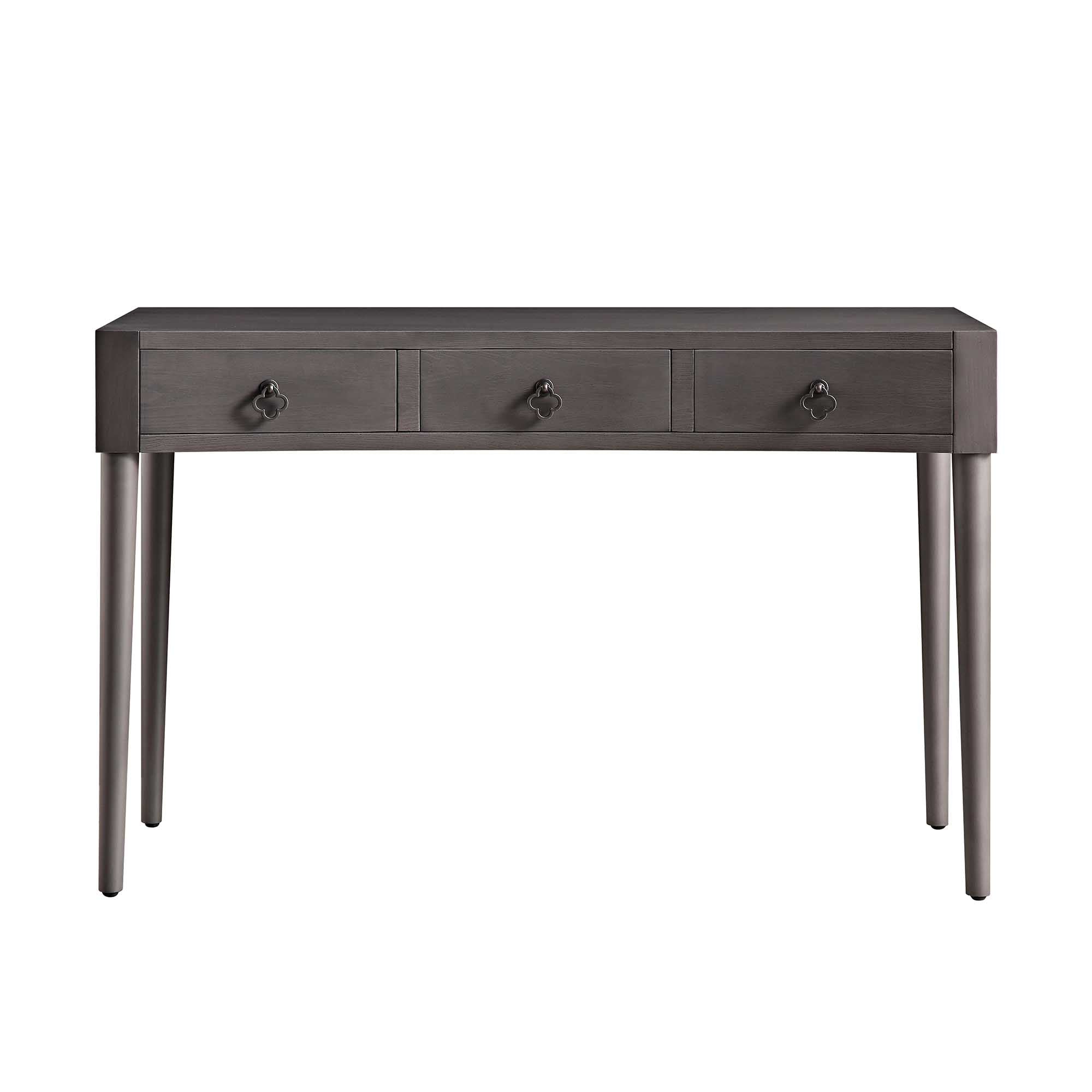 Thalia Concave Vanity Table, Silver Oak