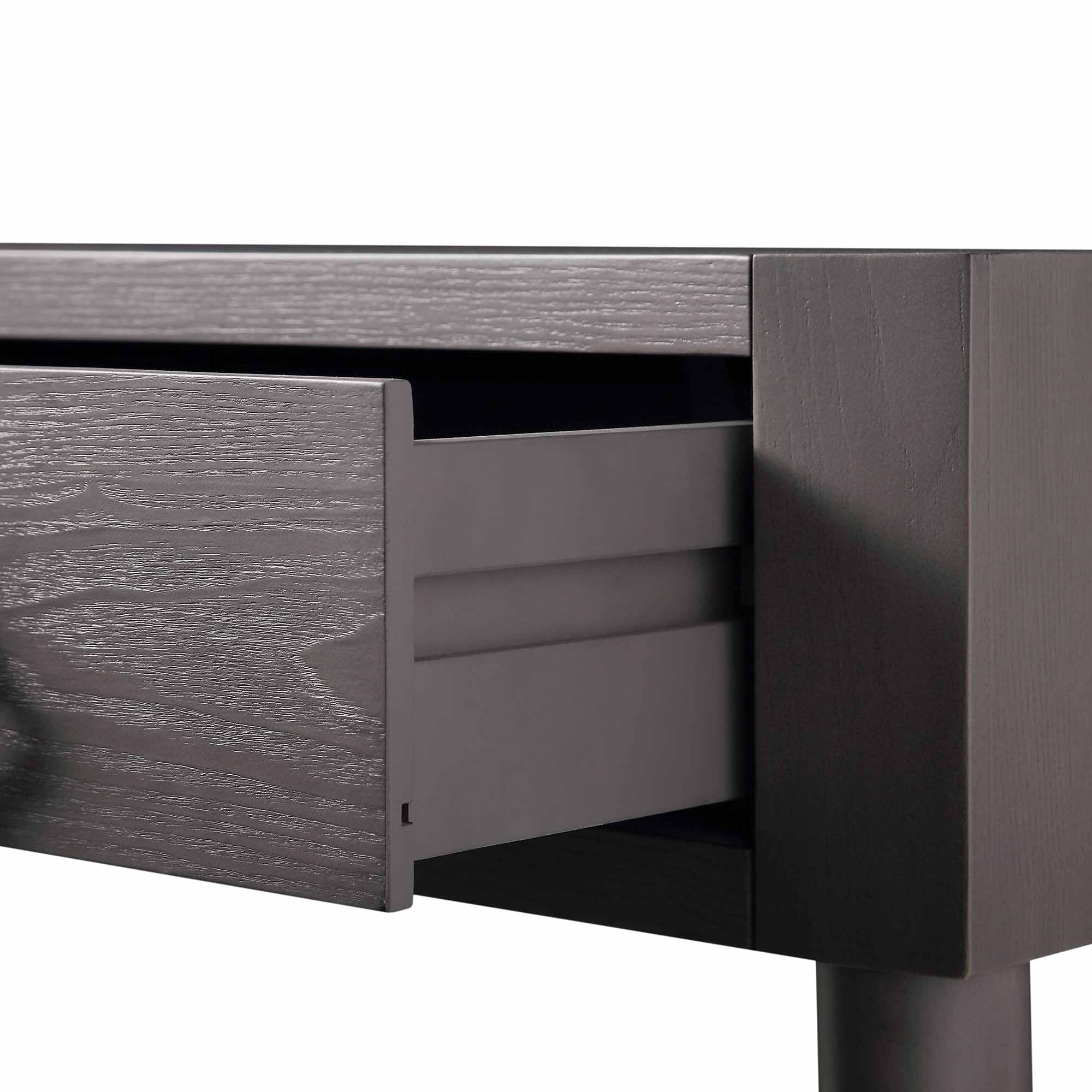 Thalia Concave Vanity Table, Silver Oak