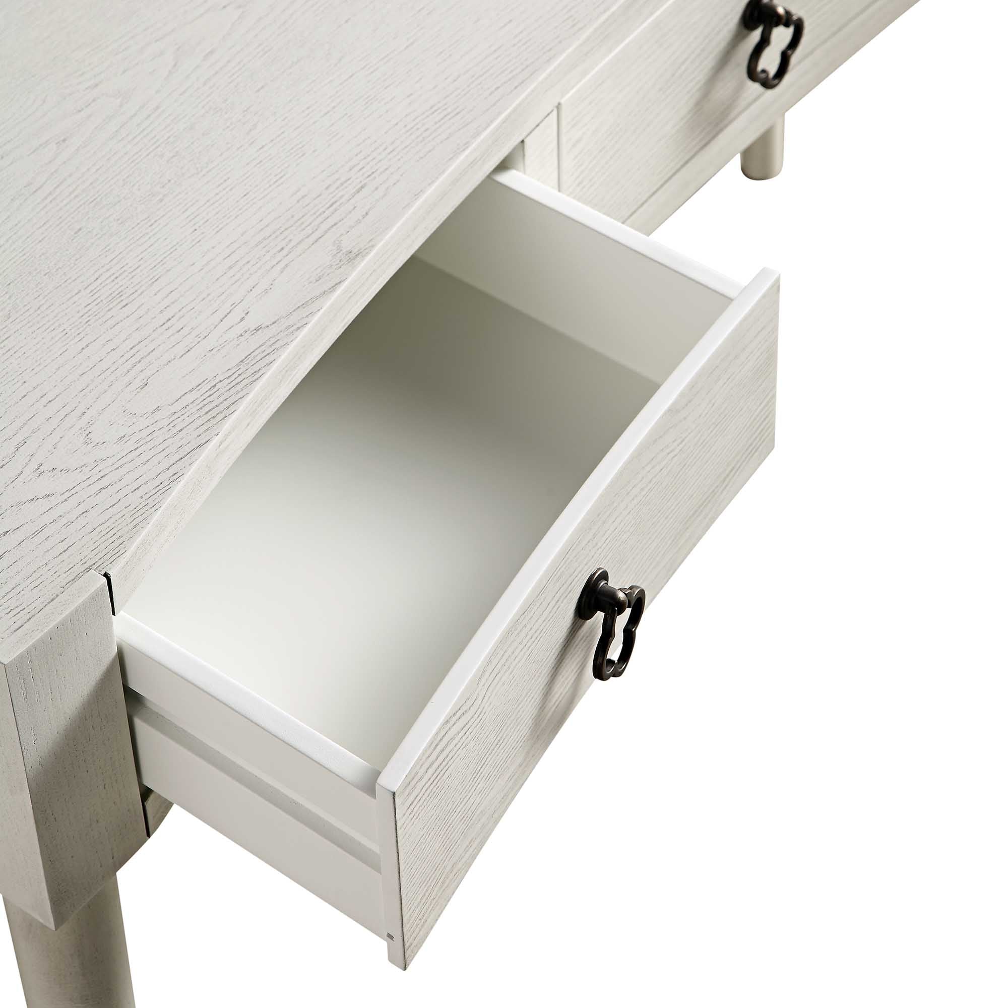 Thalia Concave Vanity Table, Washed White