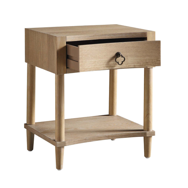 Thalia Concave 1 Drawer Nightstand, Natural