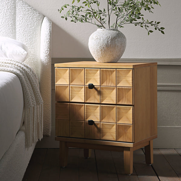 Gibbs 2-Drawer Nightstand, Natural