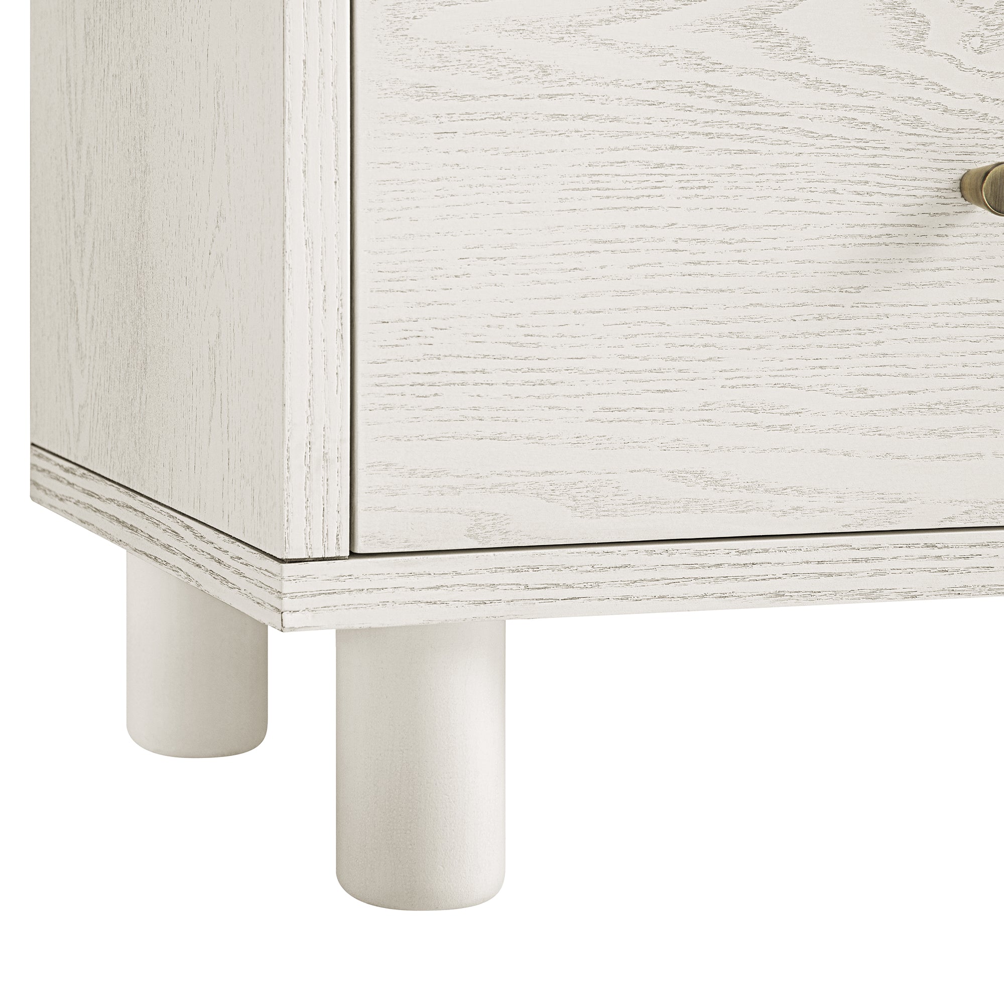 Maude 2 Drawer Nightstand, Washed White Ash