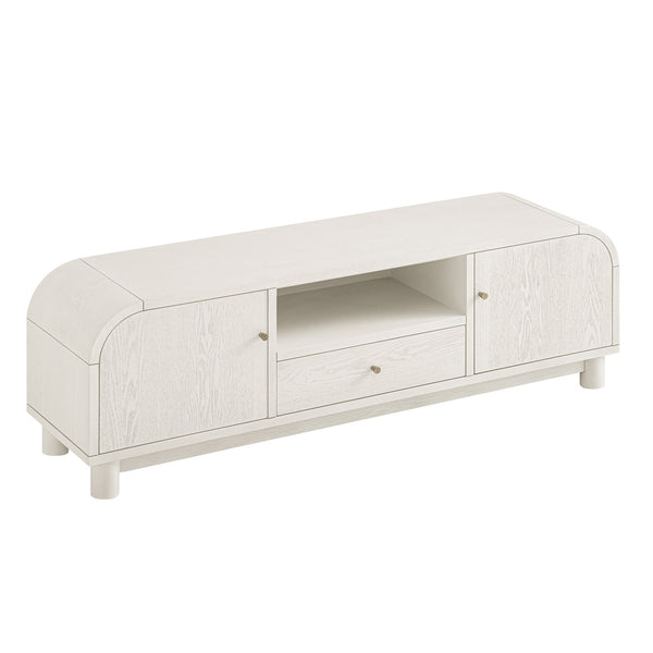 Maude TV Unit, Washed White Ash