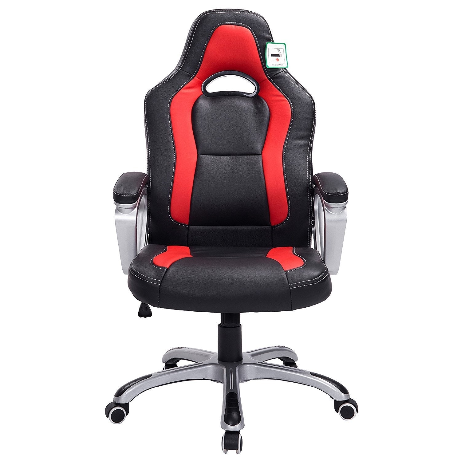 Gaming Chair Racing Sport Style Swivel Office Chair in Black & Red