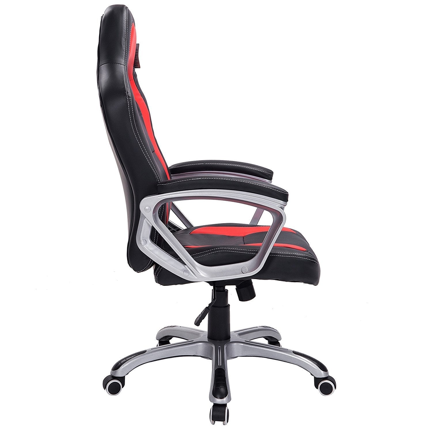 Gaming Chair Racing Sport Style Swivel Office Chair in Black & Red