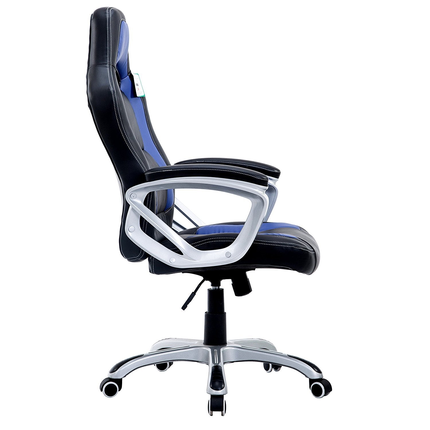 Racing Sport Swivel Office Chair in Black & Blue