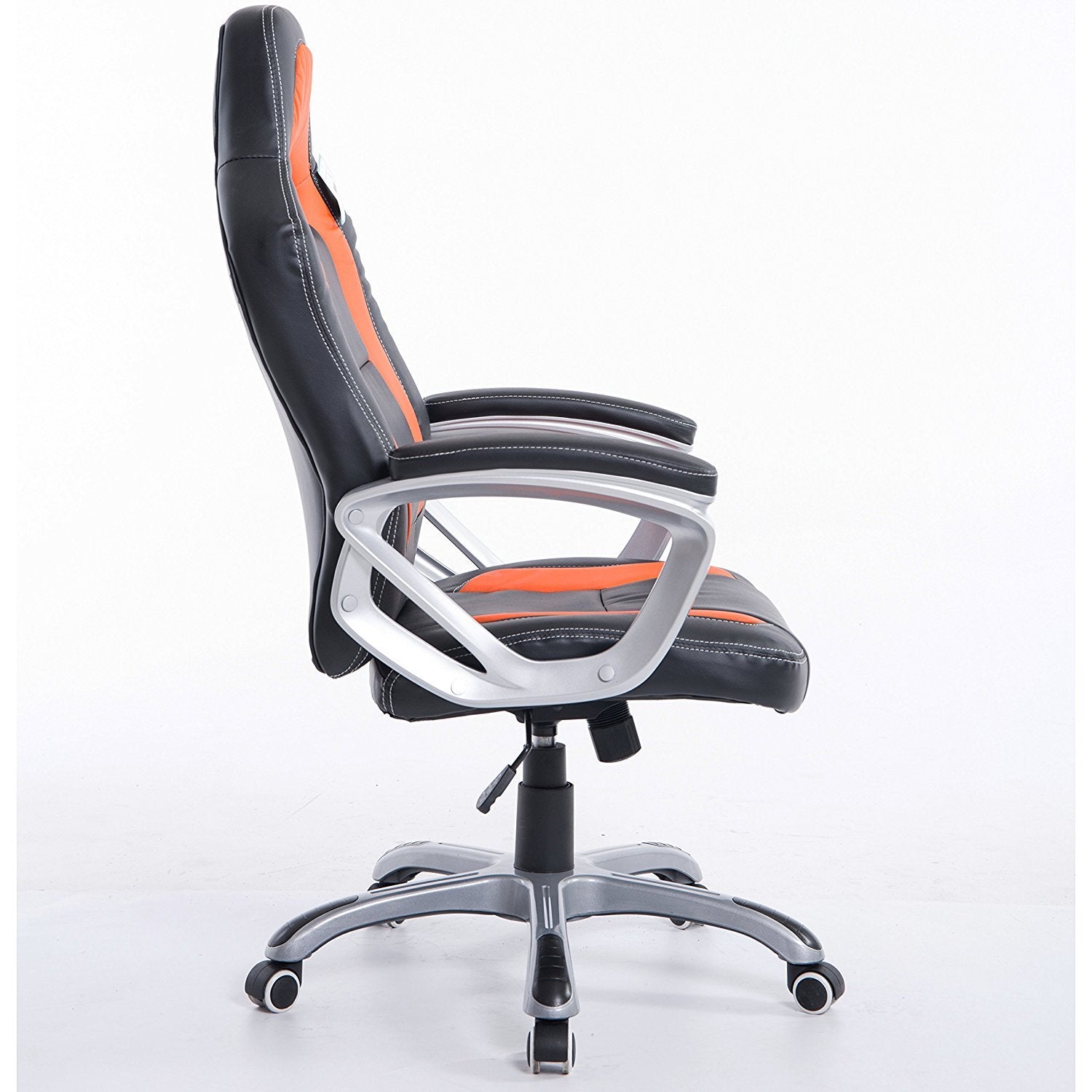 Racing Sport Swivel Office Chair in Black & Orange