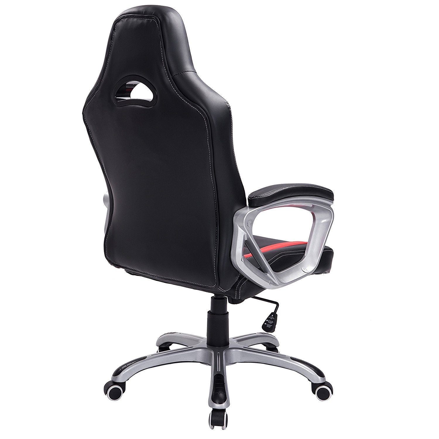 Gaming Chair Racing Sport Style Swivel Office Chair in Black & Red