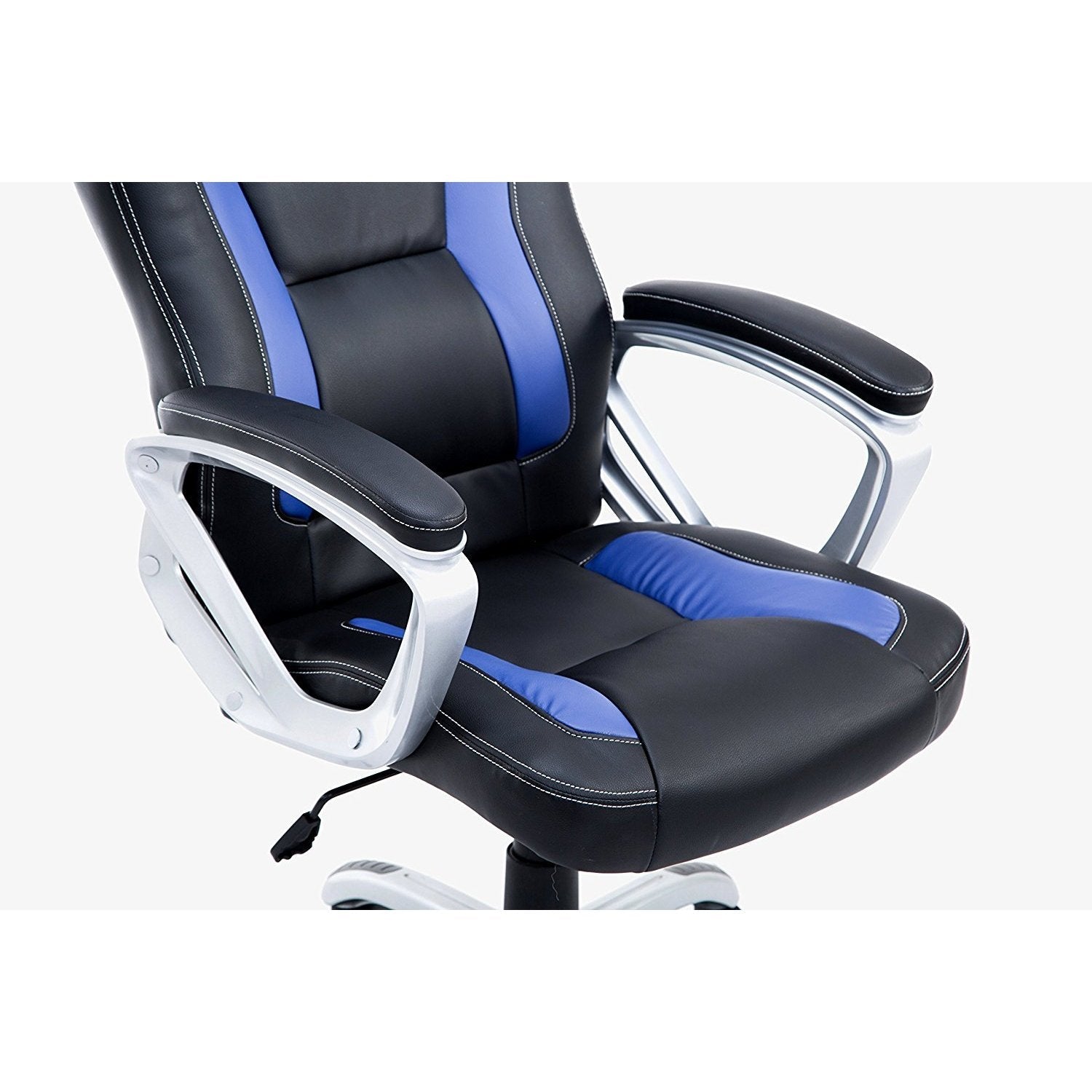 Racing Sport Swivel Office Chair in Black & Blue