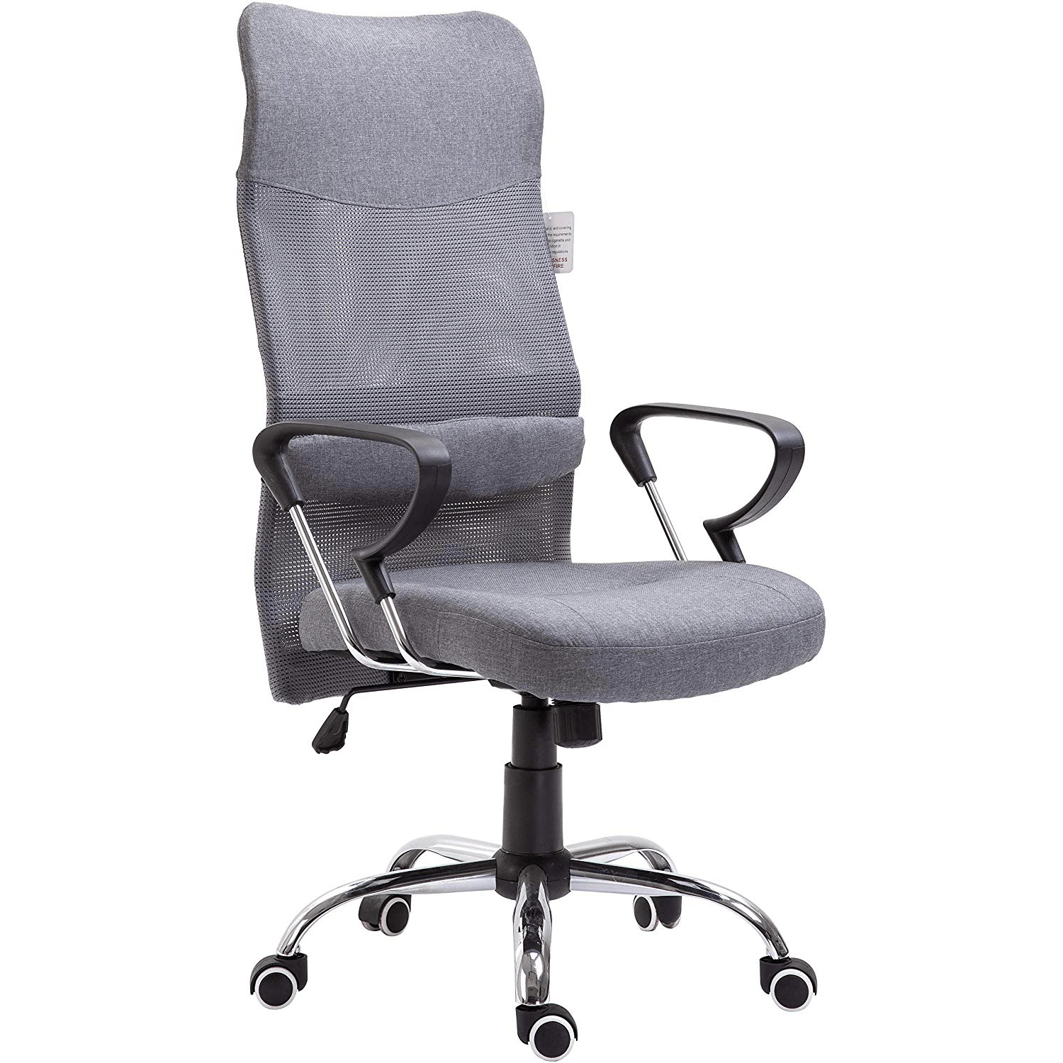 High Back Mesh Fabric Swivel Office Chair, MO57 Grey