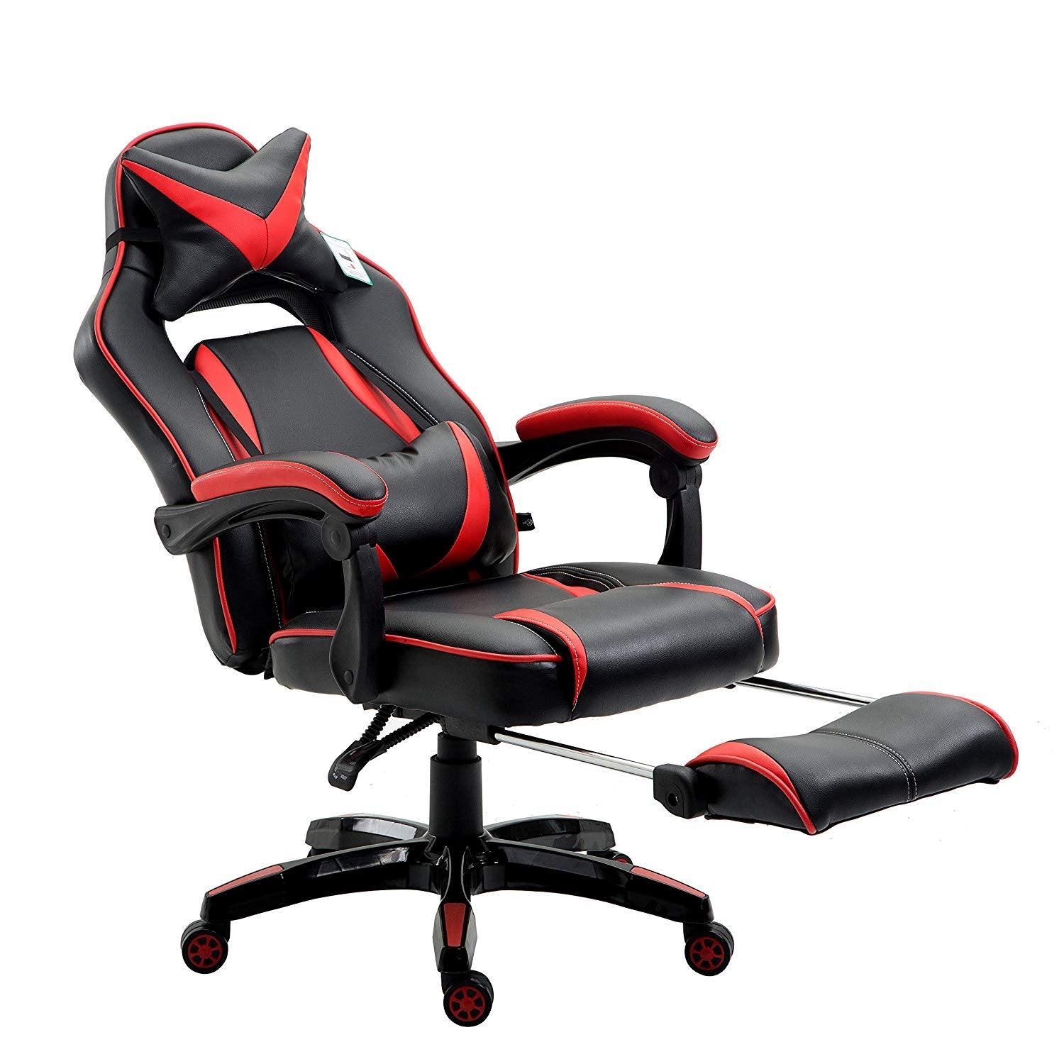 High Back Recliner Gaming Swivel Chair with Footrest