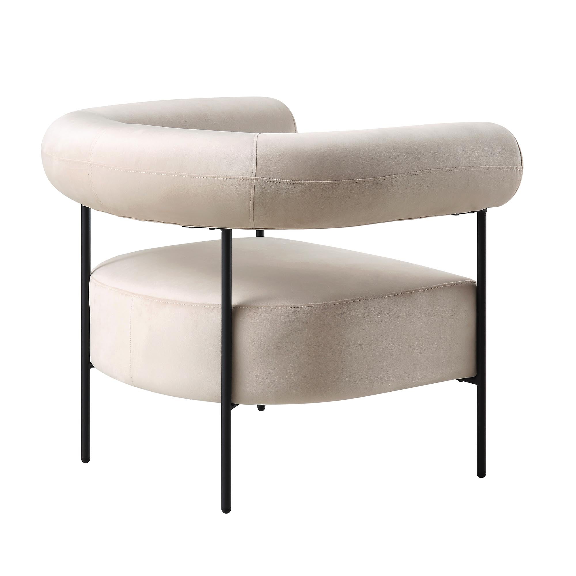 Fulbourn Champagne Velvet Armchair