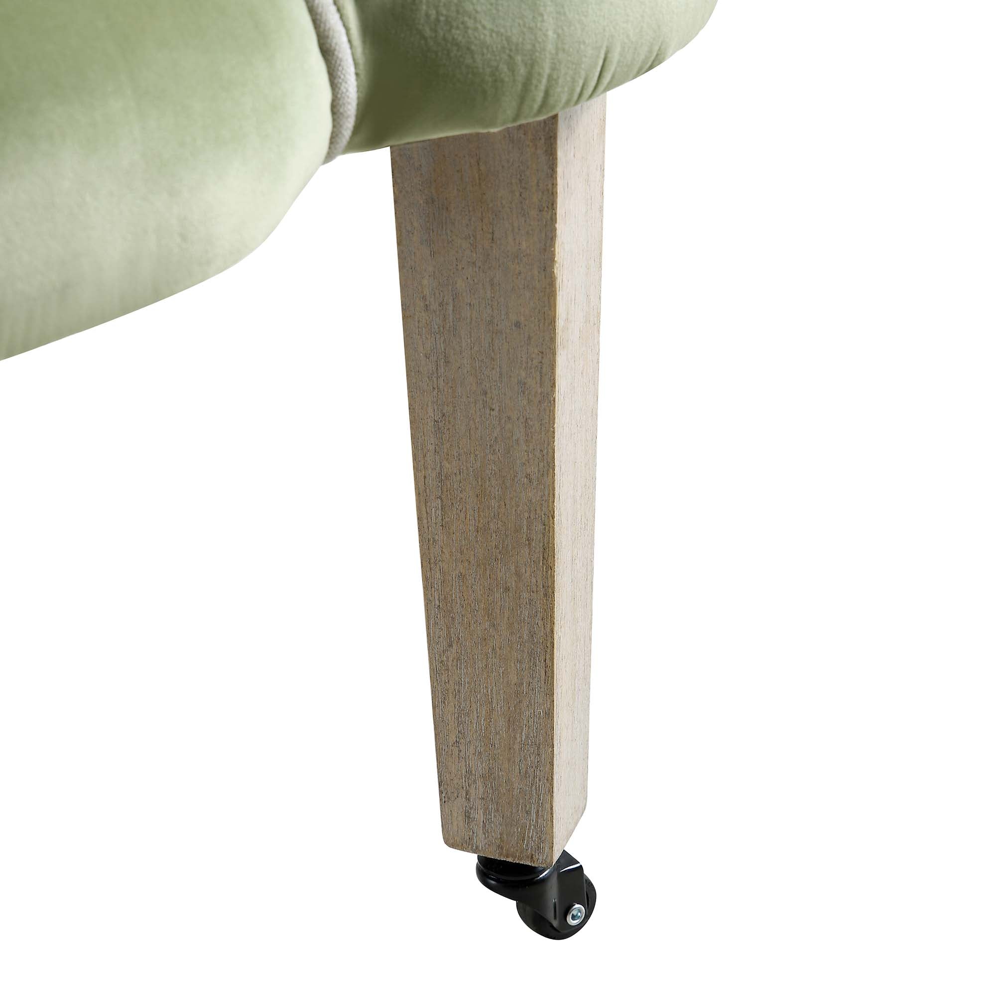 Barnard Scalloped Clam Chair, Lichen Velvet