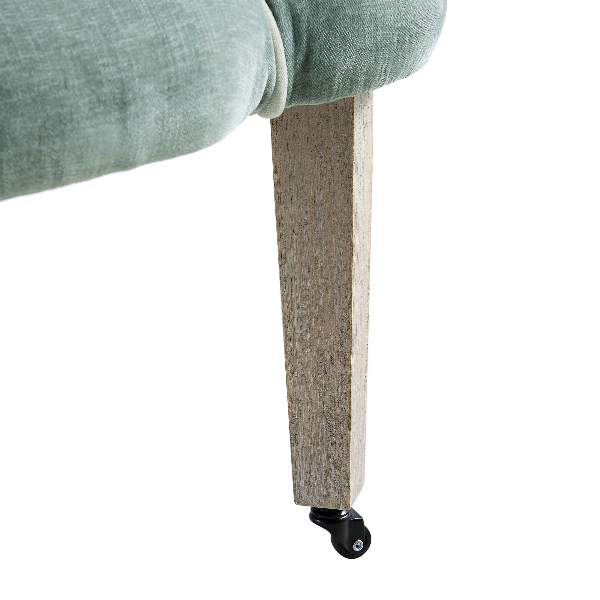 Barnard Scalloped Clam Chair, Sage Green Chenille