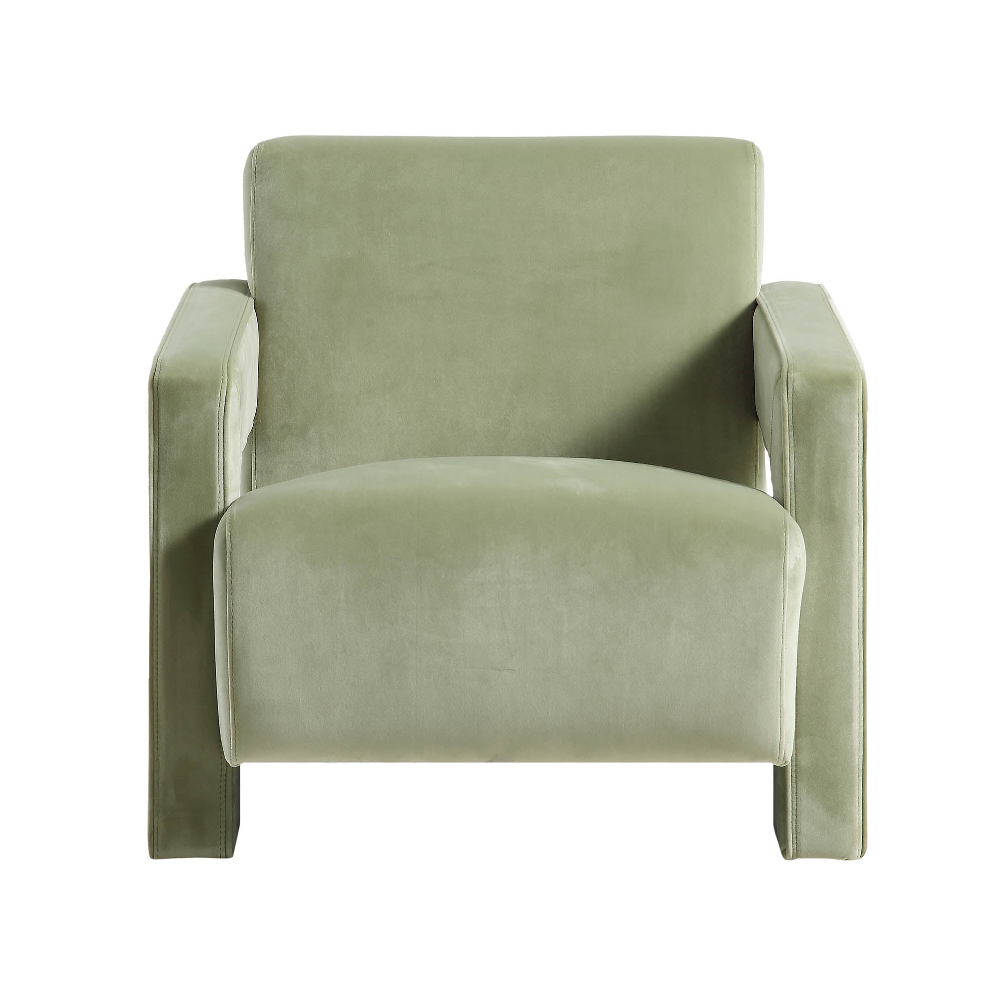 Brompton Sculptural Armchair, Lichen Velvet