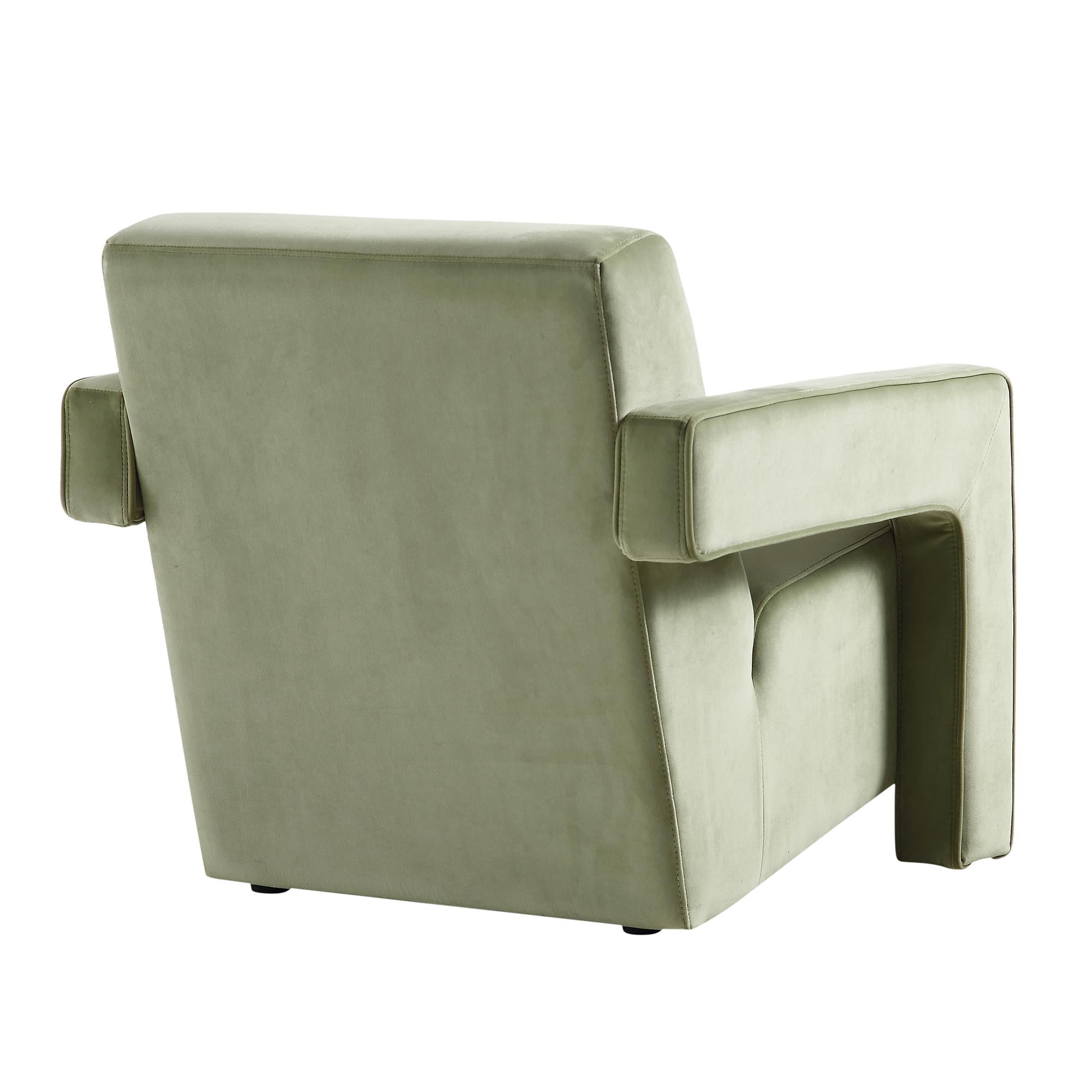 Brompton Sculptural Armchair, Lichen Velvet