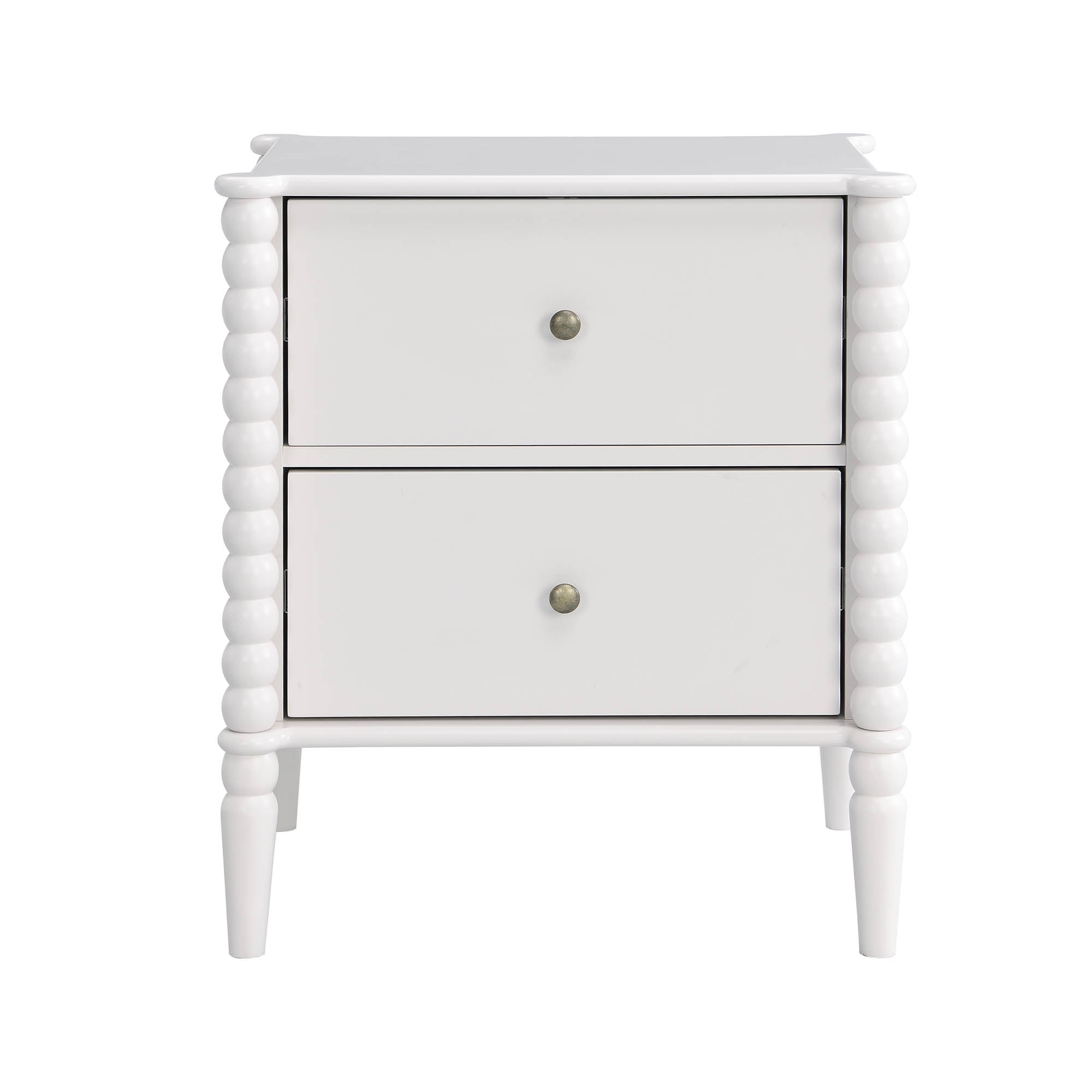 Lyndon Beige Bobbin 2 Drawer Nightstand