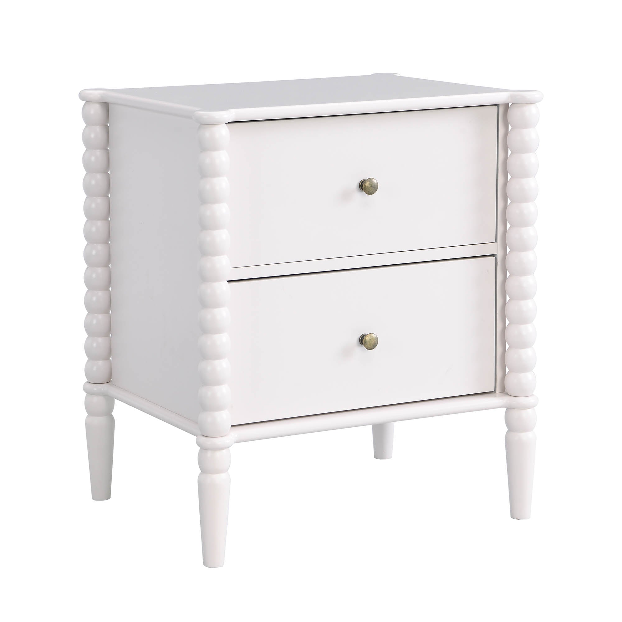 Lyndon Beige Bobbin 2 Drawer Nightstand