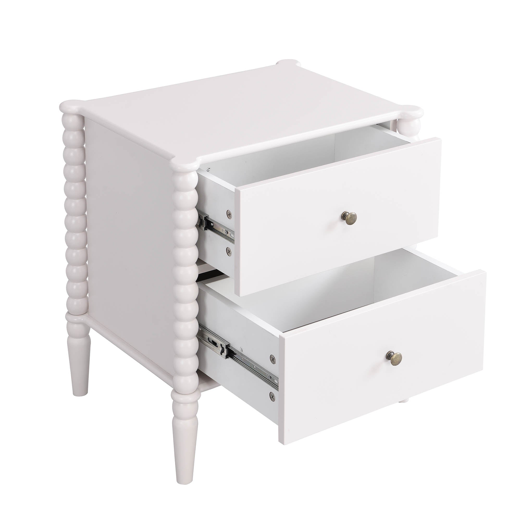 Lyndon Beige Bobbin 2 Drawer Nightstand