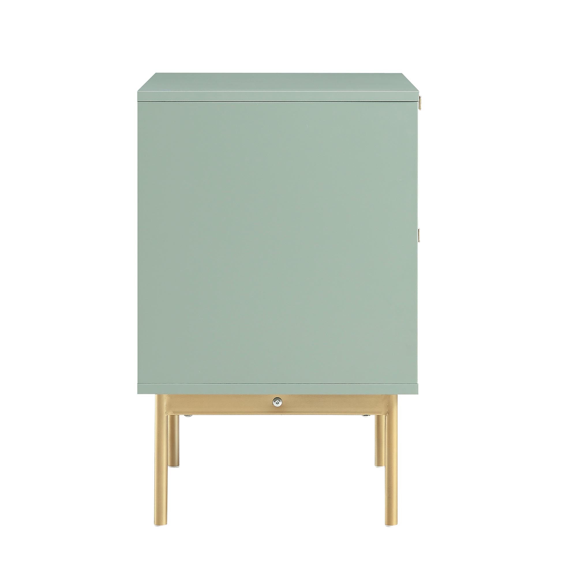 Richmond Ridged 2 Drawer Nightstand, Matte Sage Green