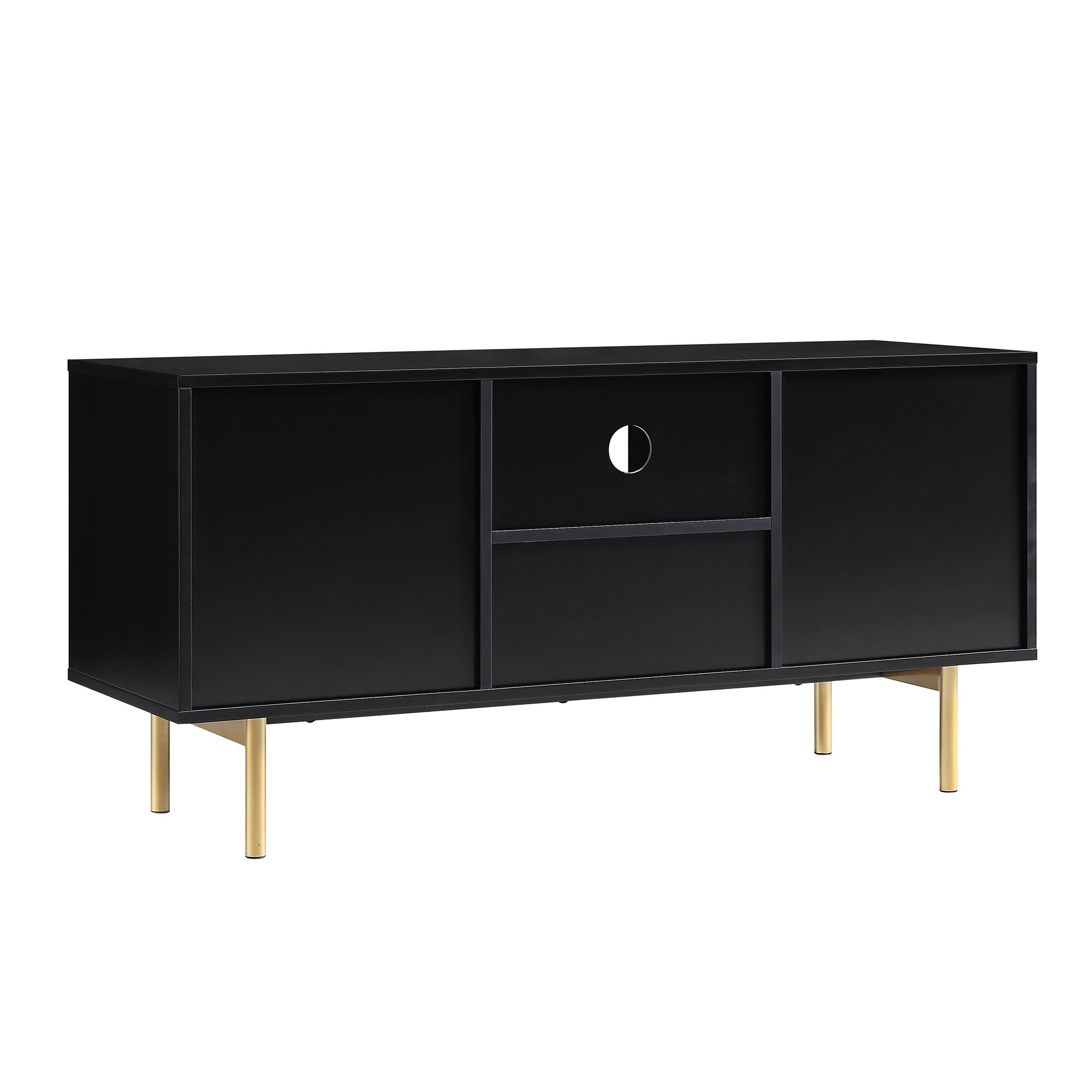 Richmond Ridged TV Media Unit, Matte Black