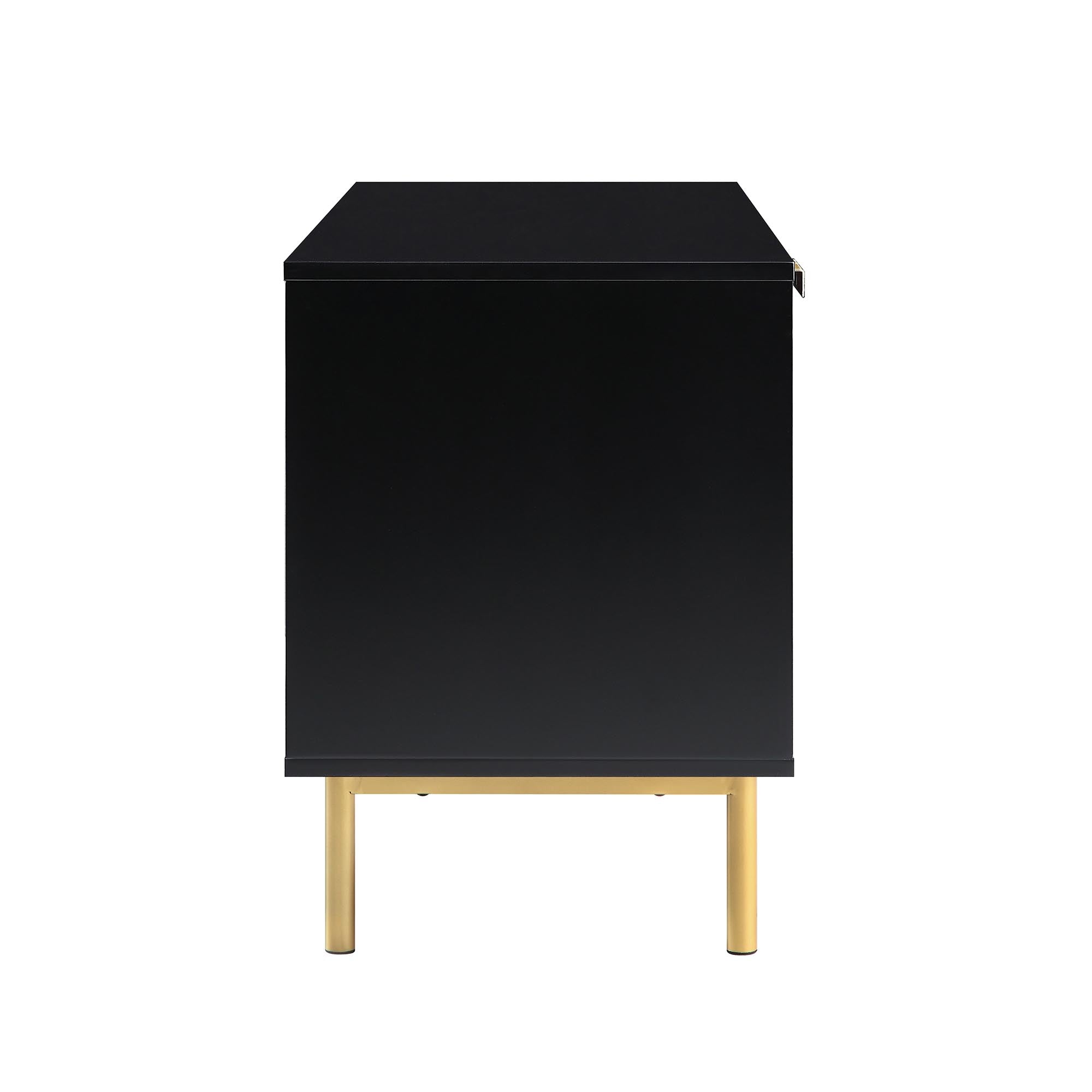 Richmond Ridged TV Media Unit, Matte Black