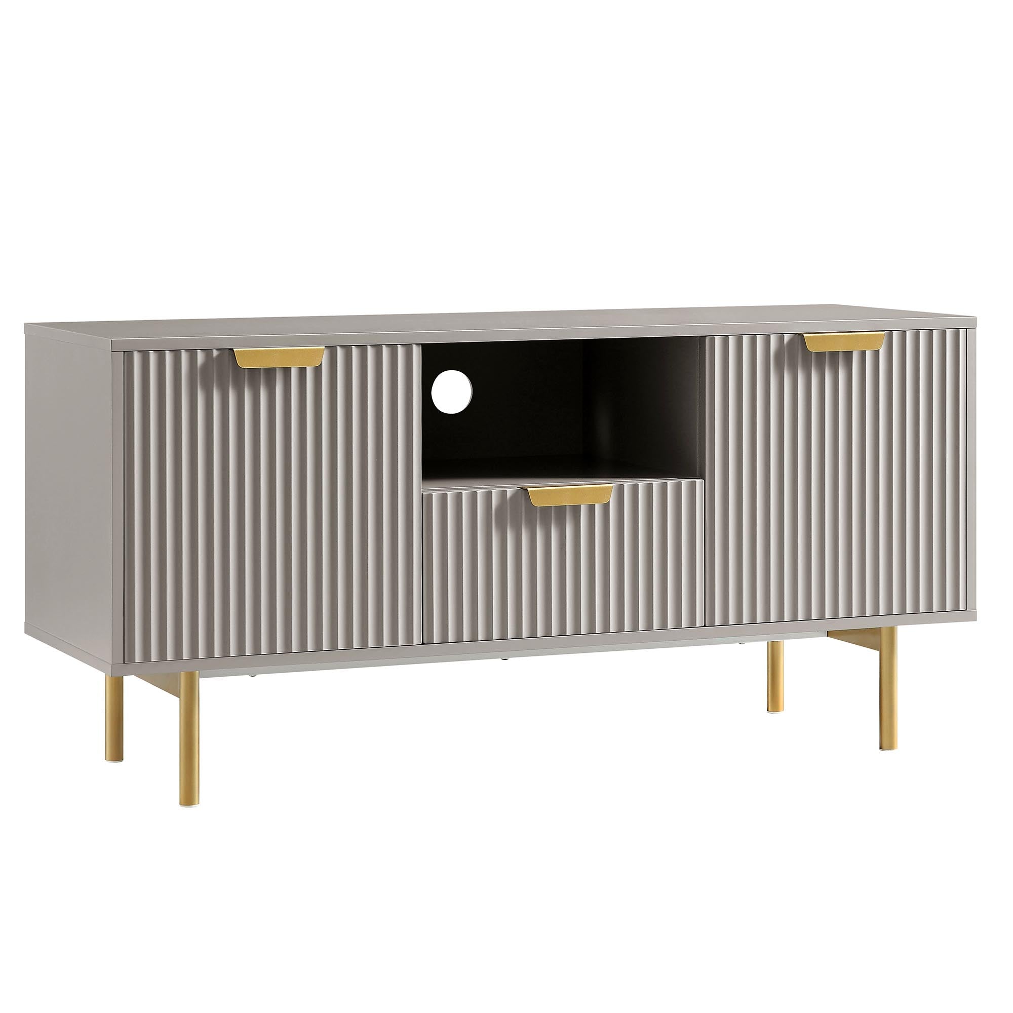 Richmond Ridged TV Media Unit, Matte Taupe