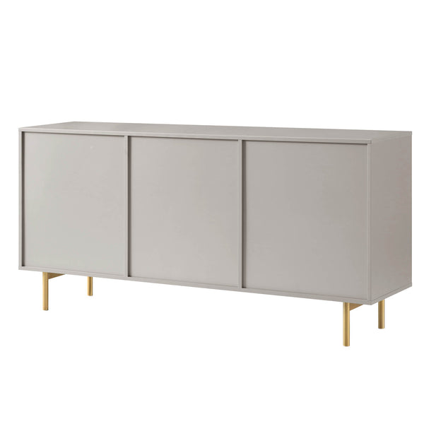 Richmond Ridged Large Sideboard, Matte Taupe