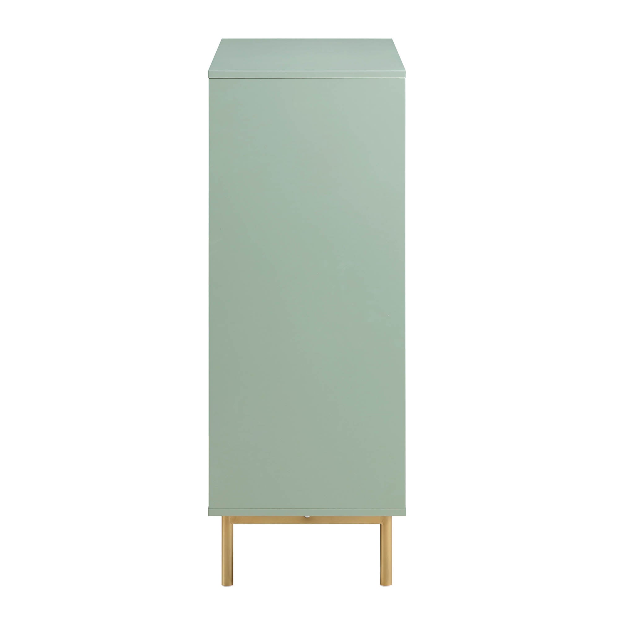 Richmond Ridged Highboard Storage Cabinet, Matte Sage Green