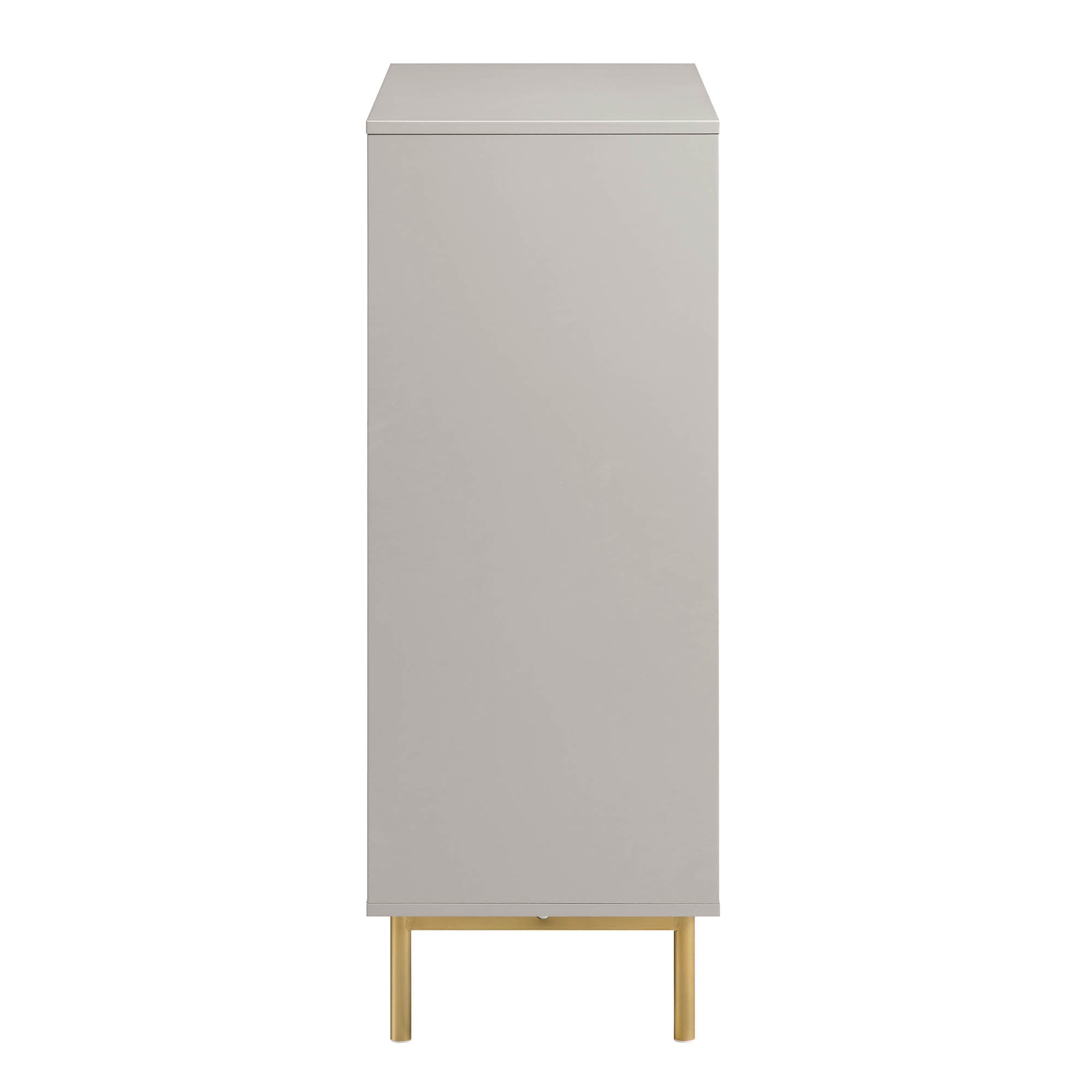 Richmond Ridged Highboard Storage Cabinet, Matte Taupe