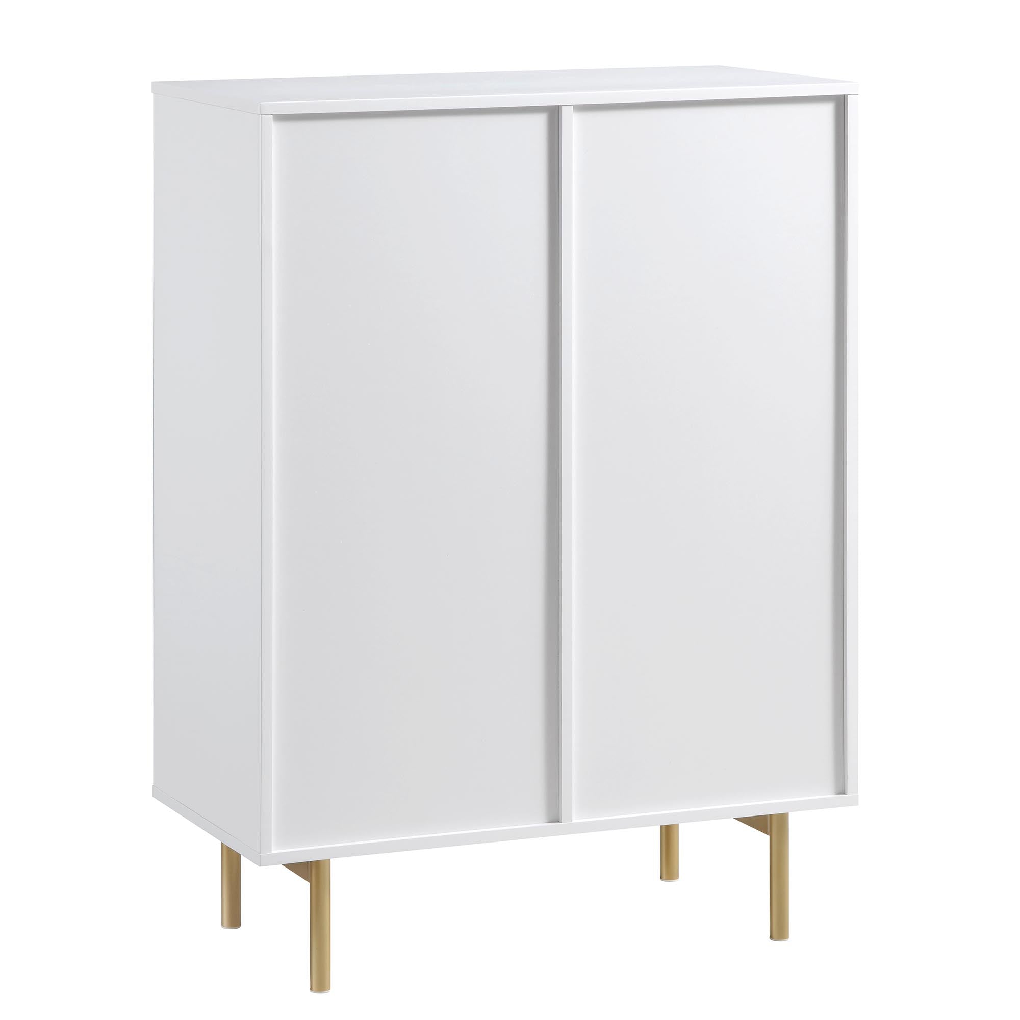 Richmond Ridged Highboard Storage Cabinet, Matte White