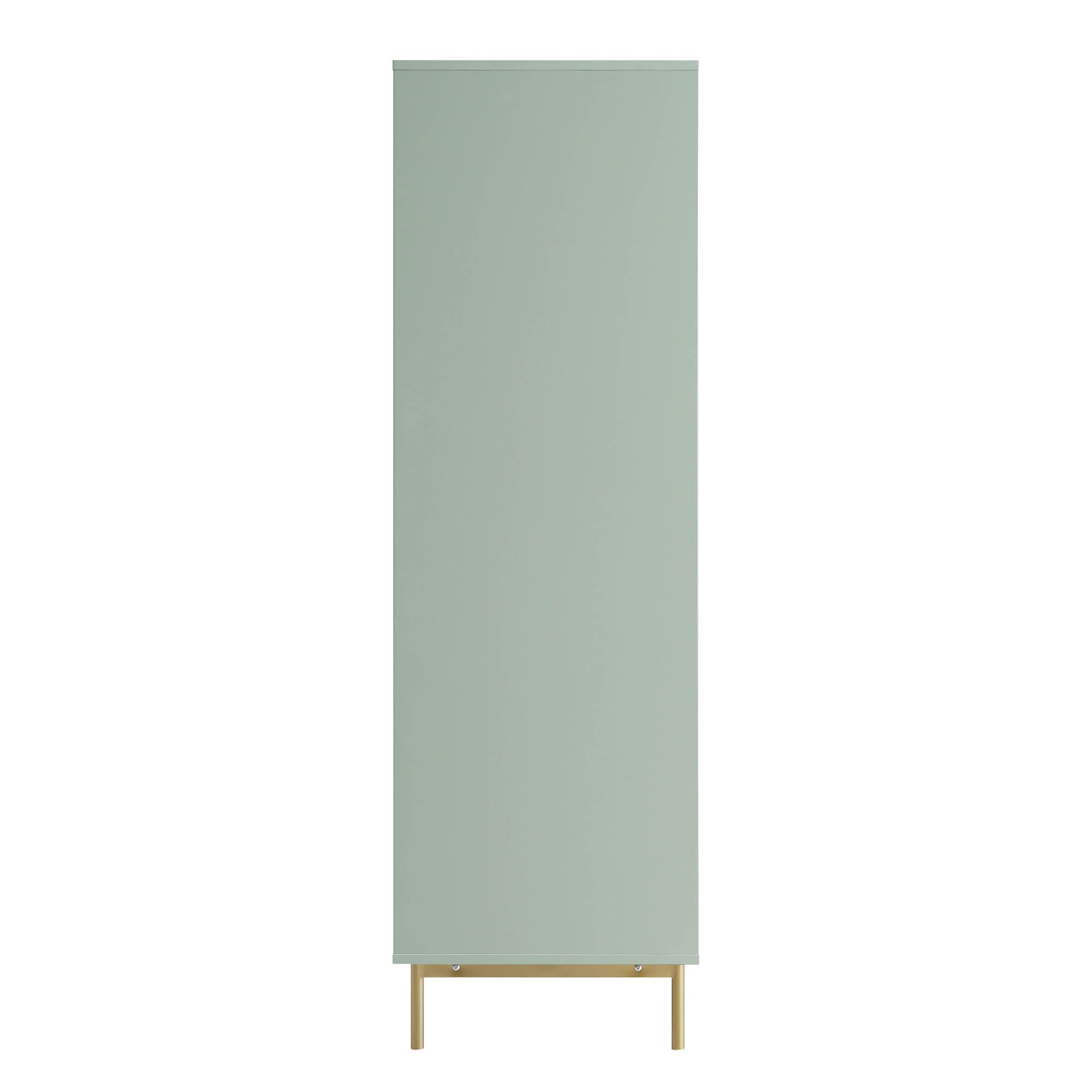 Richmond Ridged Double Closet with Drawer, Matte Sage Green