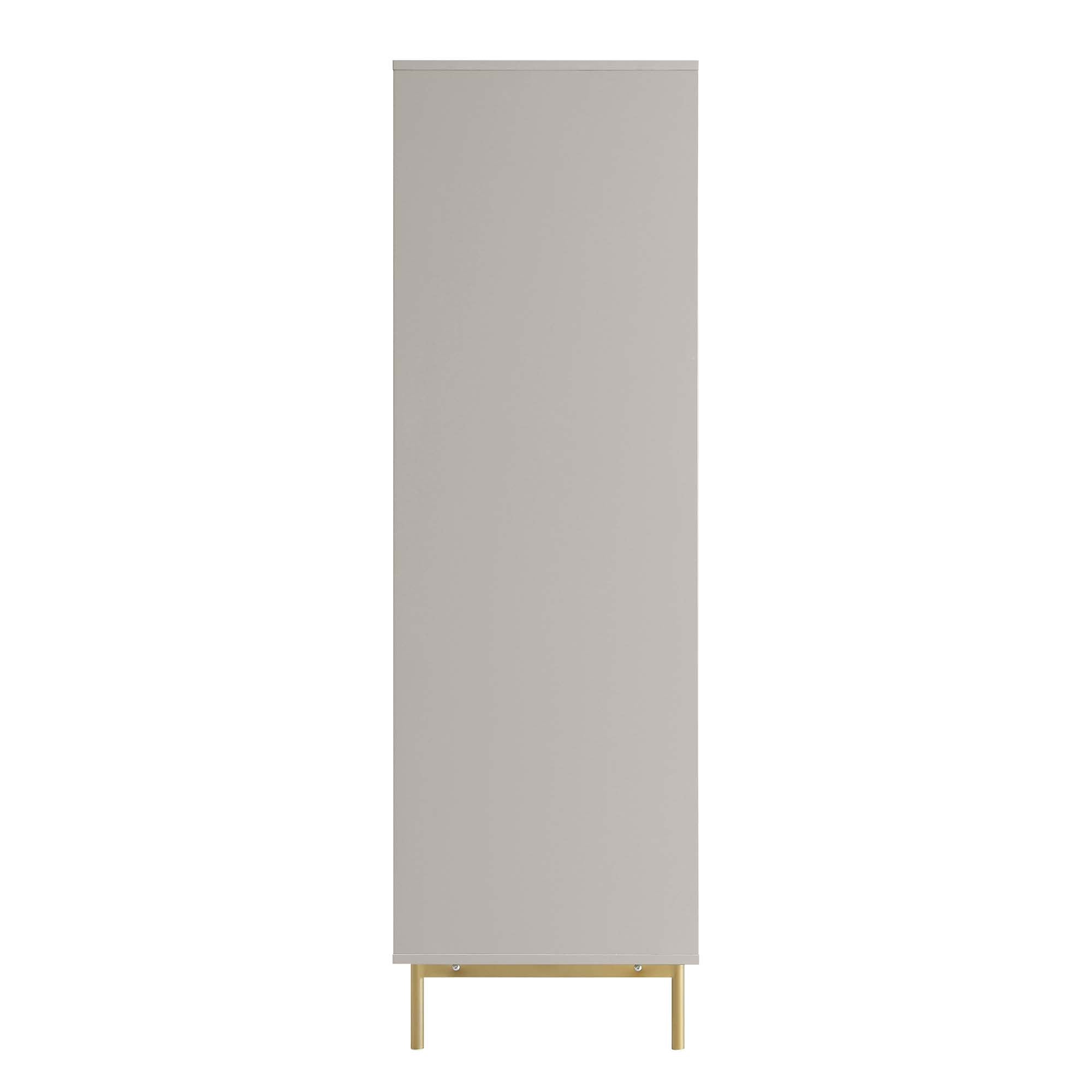 Richmond Ridged Double Closet with Drawer, Matte Taupe