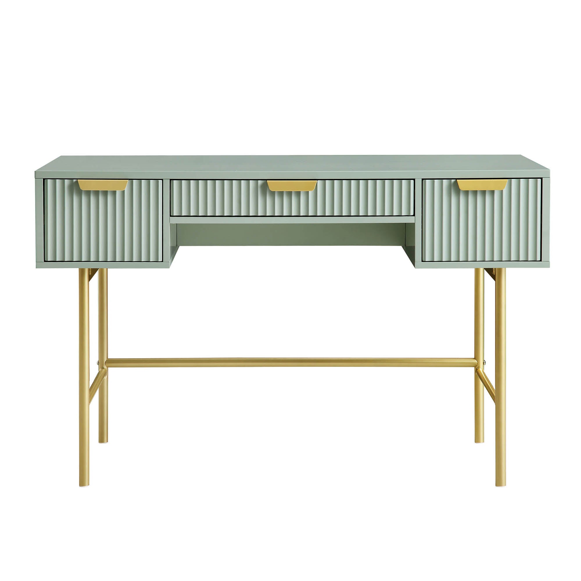 Richmond Ridged Vanity Table, Matte Sage Green