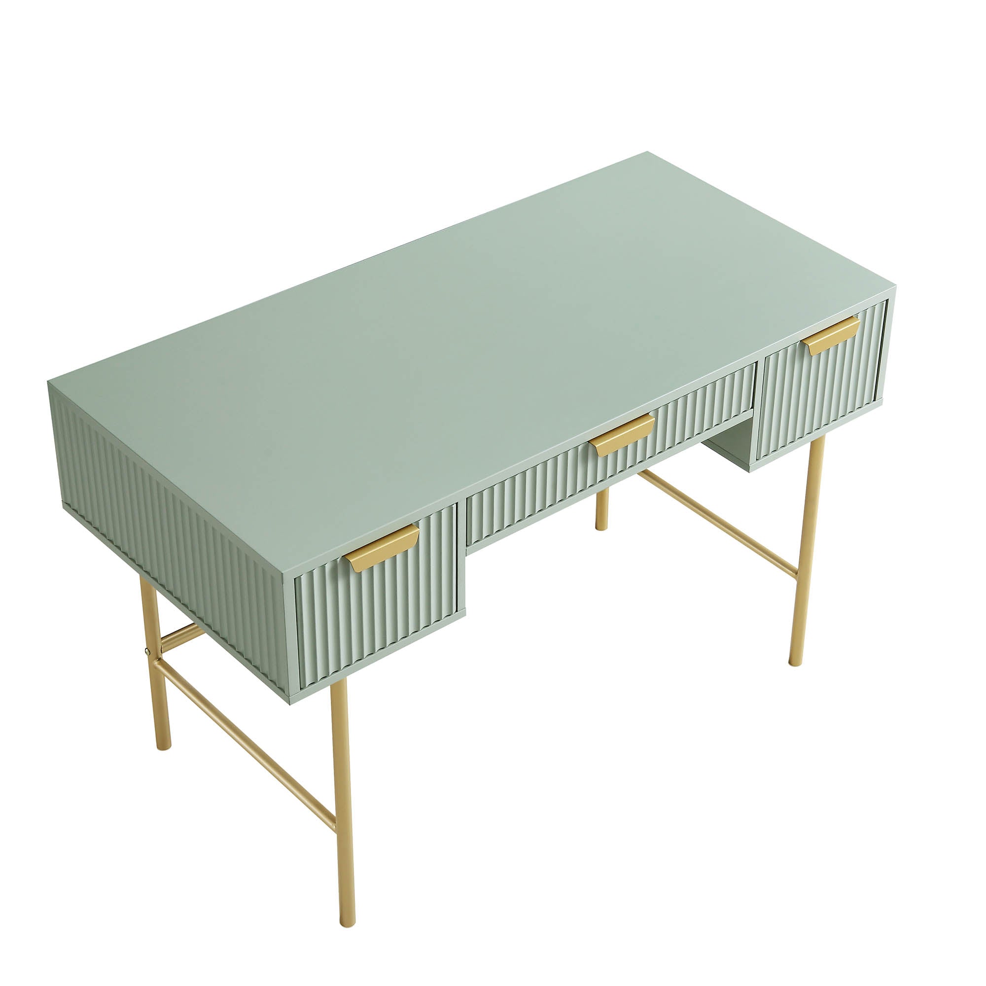 Richmond Ridged Vanity Table, Matte Sage Green