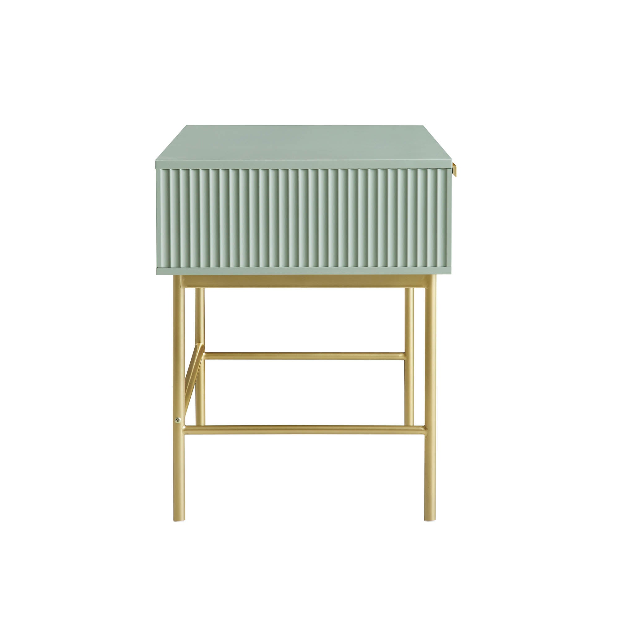 Richmond Ridged Vanity Table, Matte Sage Green