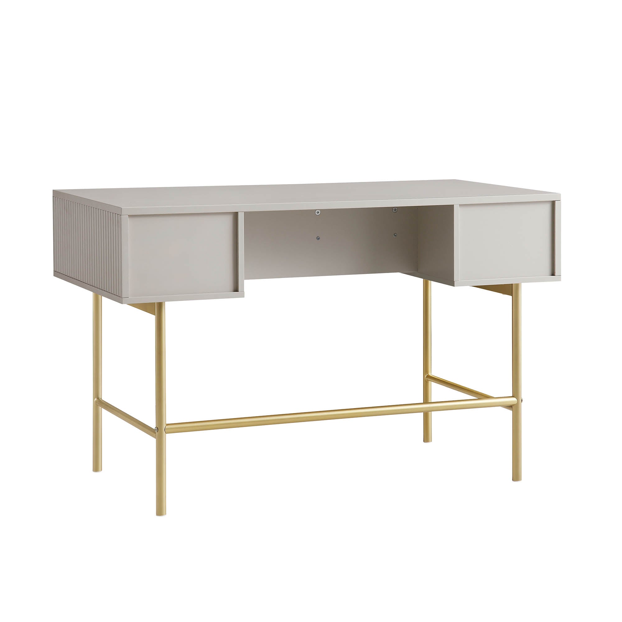 Richmond Ridged Vanity Table, Matte Taupe