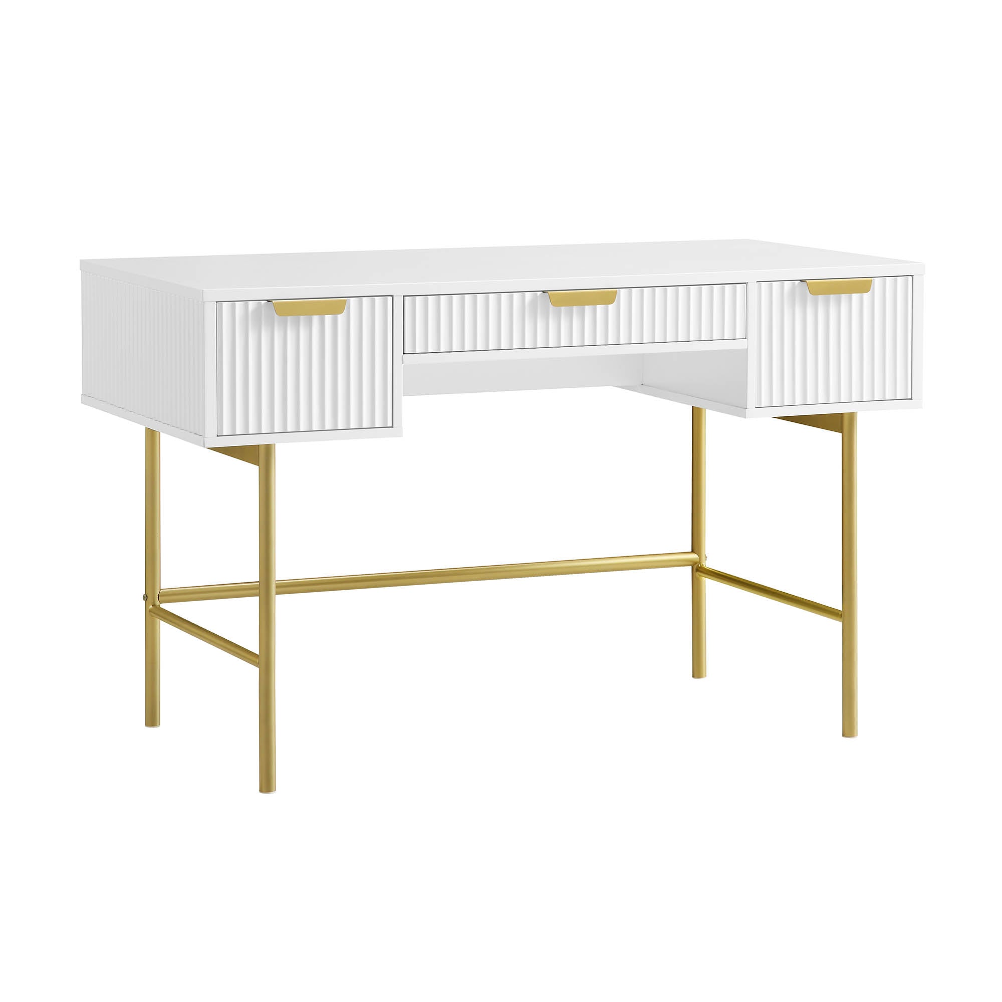 Richmond Ridged Vanity Table, Matte White