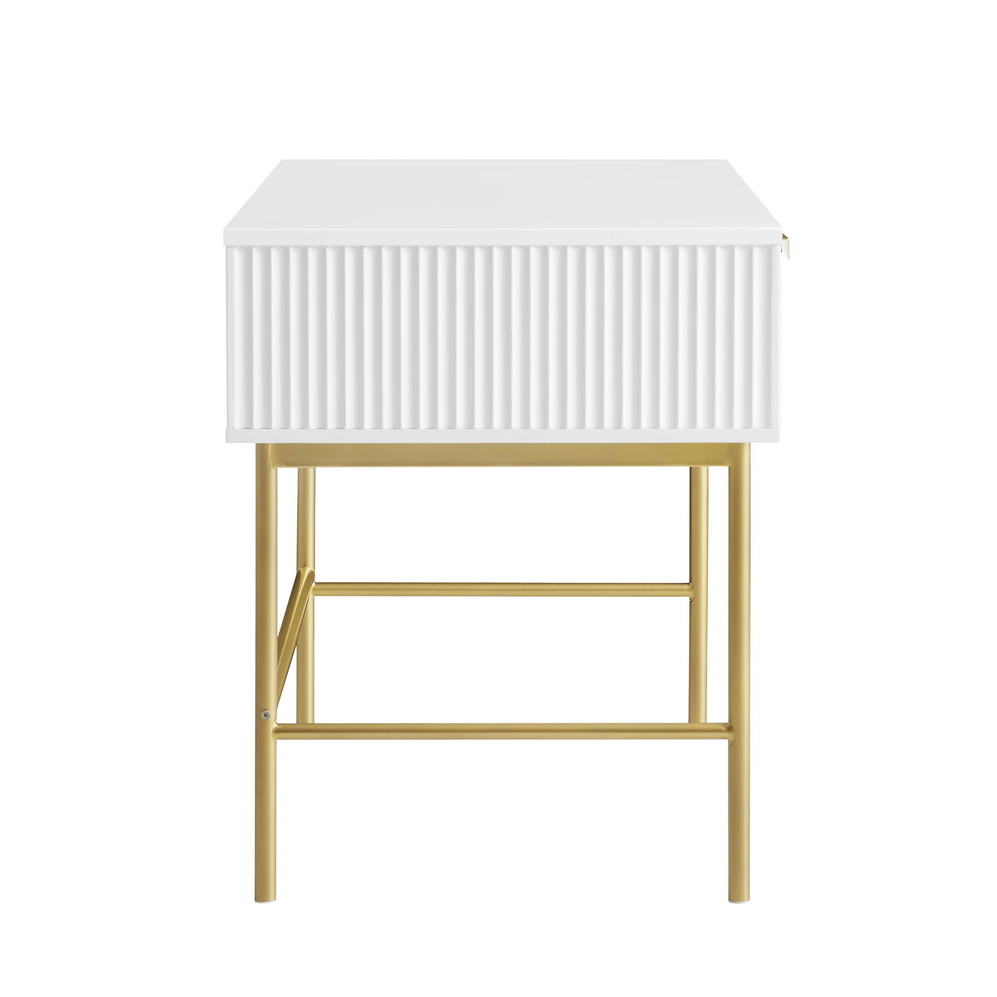 Richmond Ridged Vanity Table, Matte White