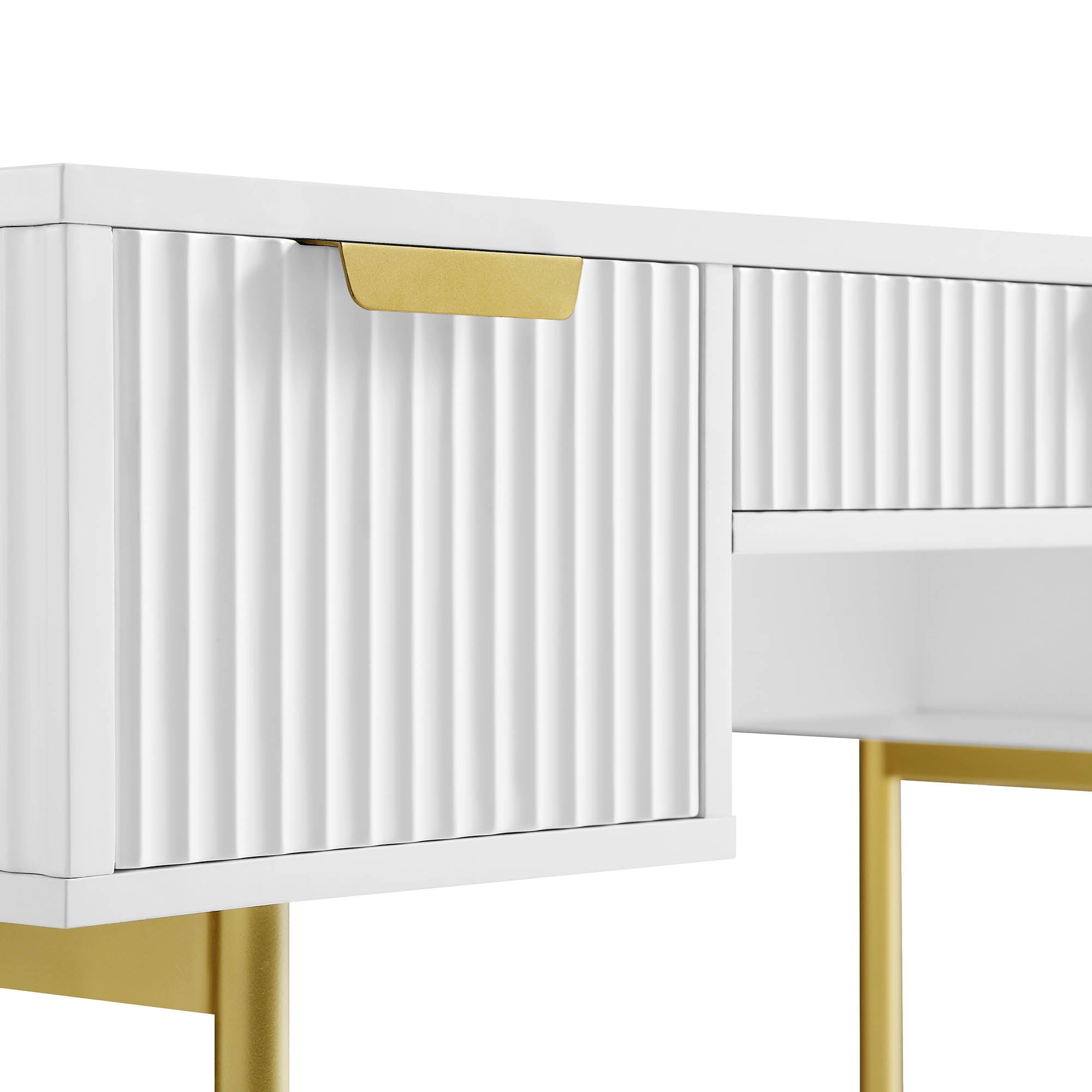 Richmond Ridged Vanity Table, Matte White