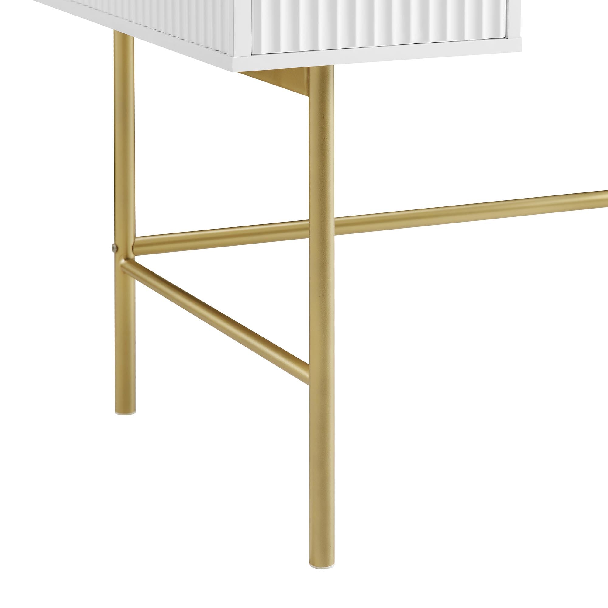 Richmond Ridged Vanity Table, Matte White