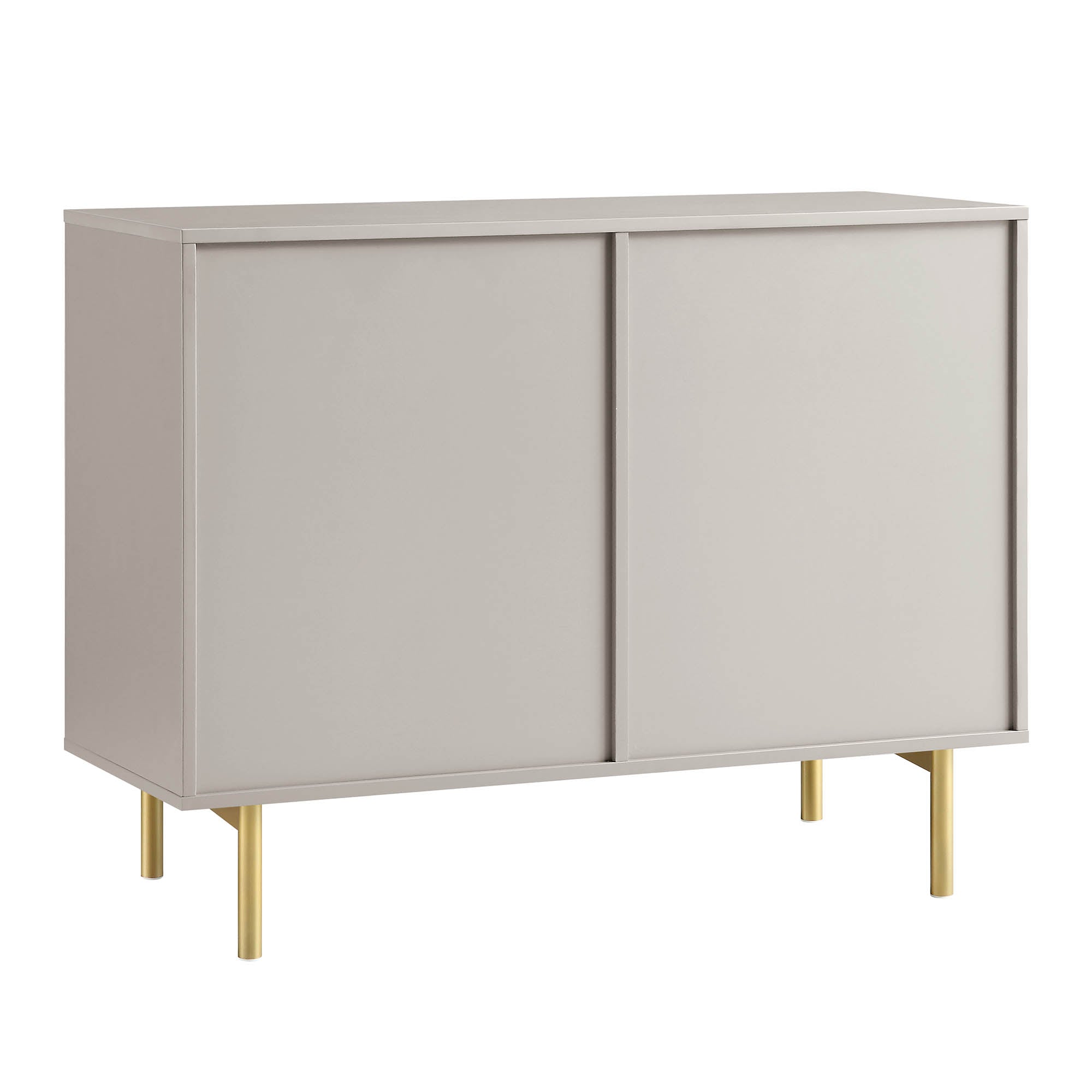 Richmond Ridged 2-Door Cabinet with Drawers, Matte Taupe