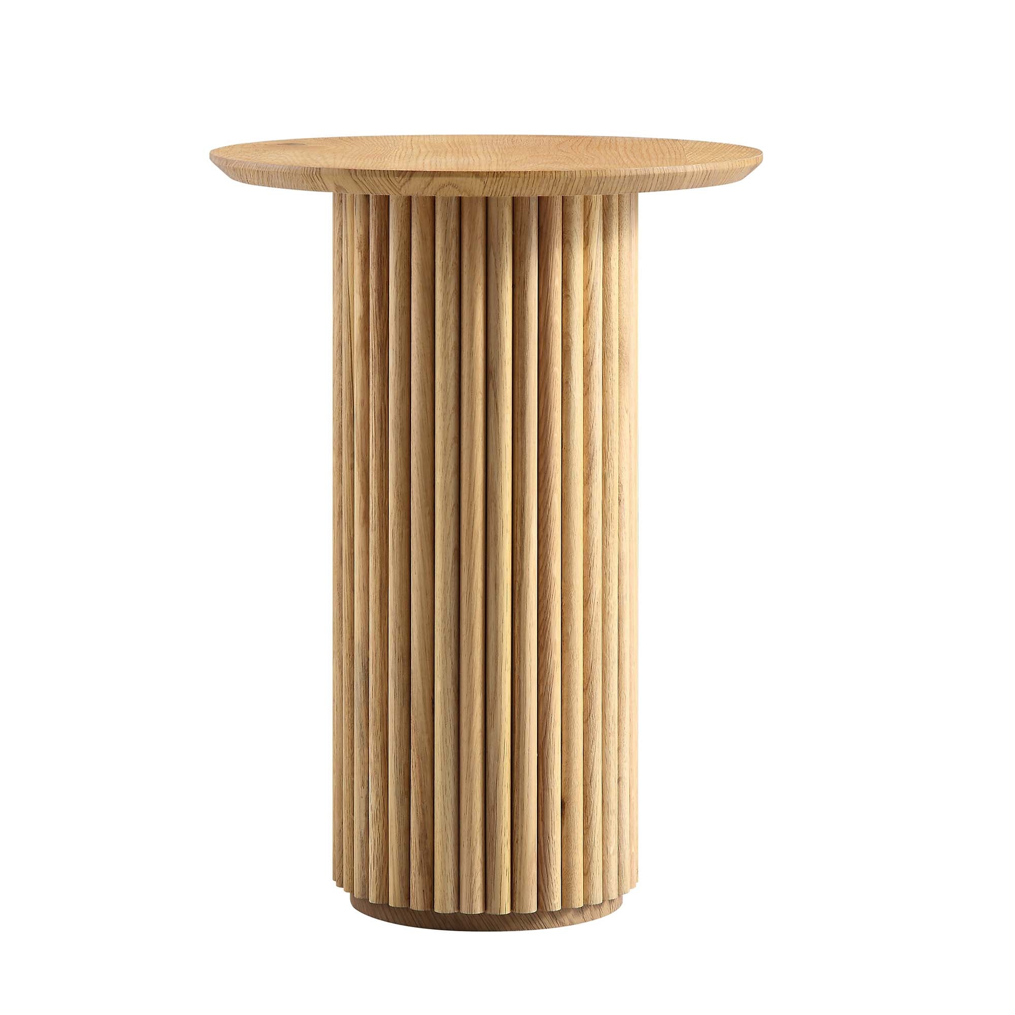 Maru Oak Round Side Table, Oak