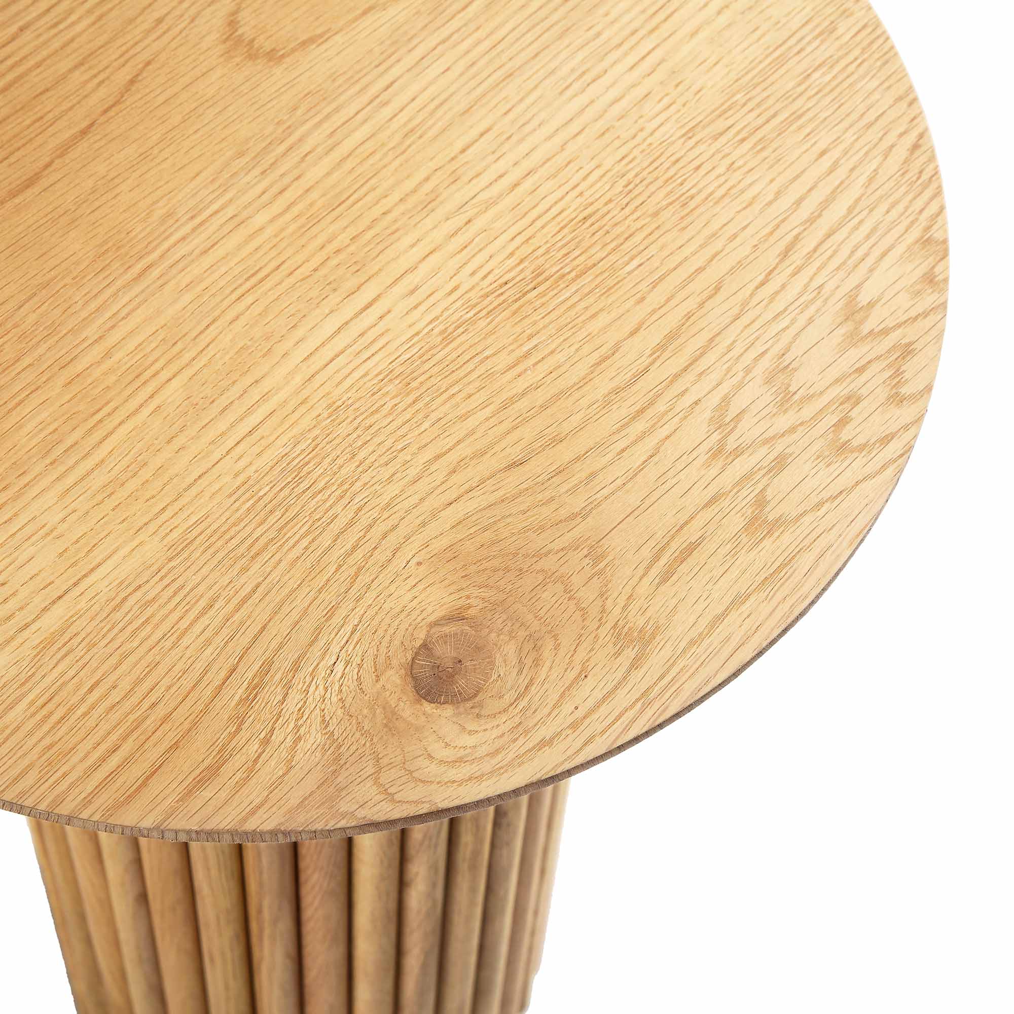 Maru Oak Round Side Table, Oak