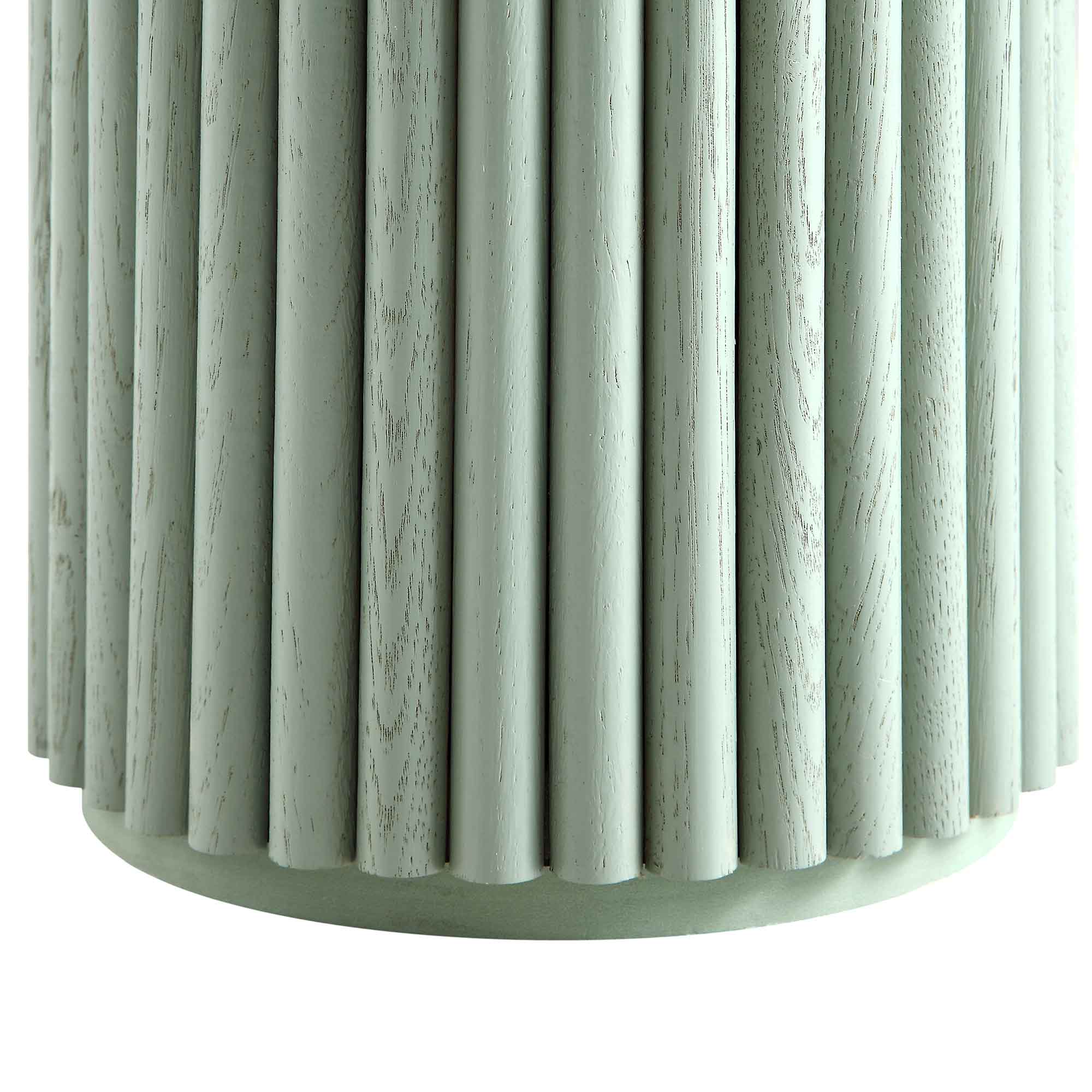 Maru Oak Round Side Table, Sage Green