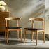 Arley Set of 2 Beech Wood Dining Chairs, Natural and Black