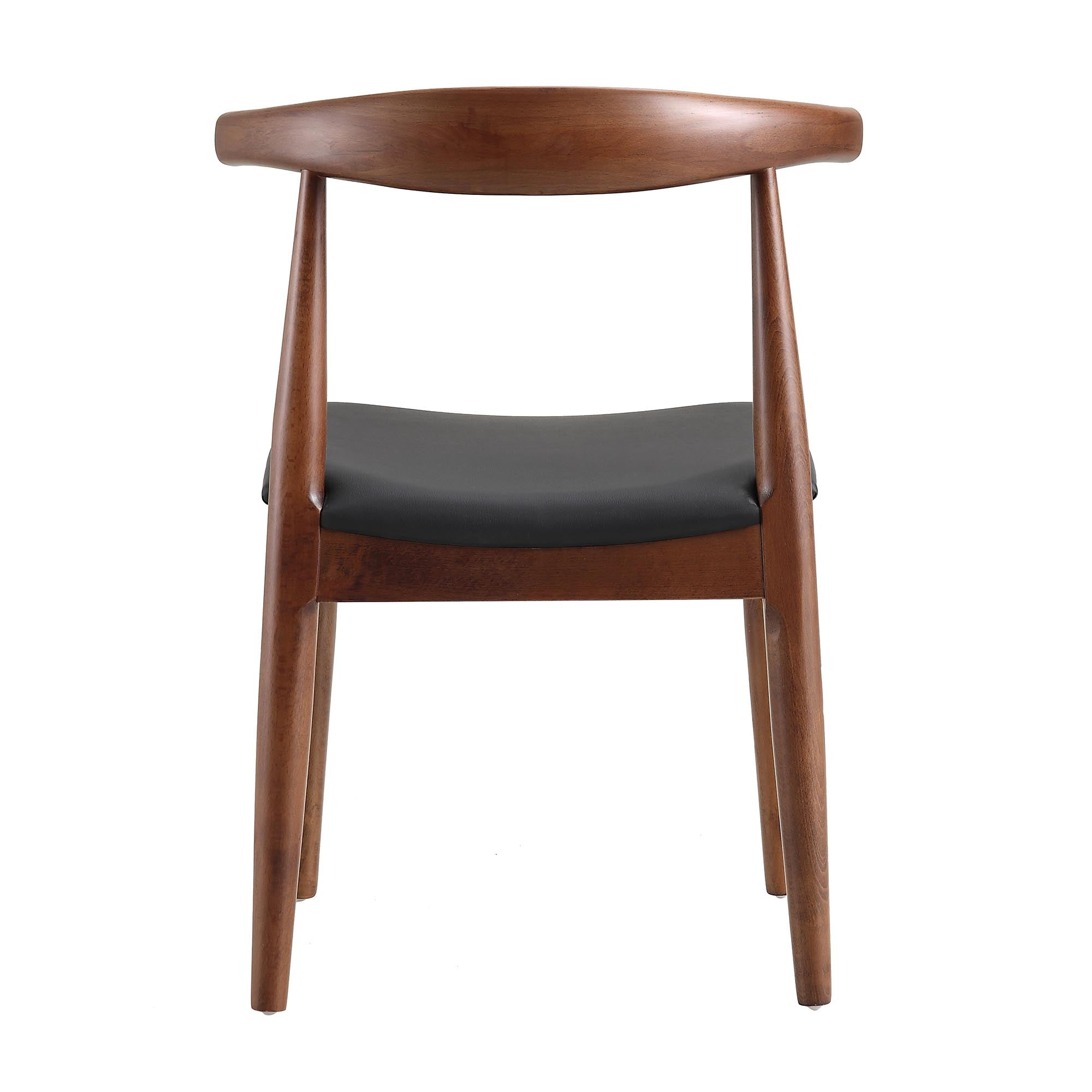 Arley Set of 2 Beech Wood Dining Chairs, Walnut and Black