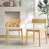 Ditton Set of 2 Elm Wood and Jute Dining Chairs, Natural