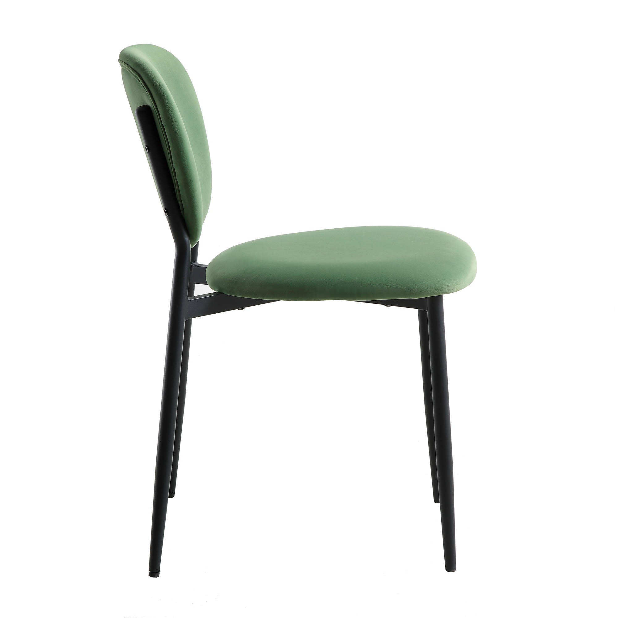 Kelmarsh Set of 2 Grass Green Velvet Upholstered Dining Chairs